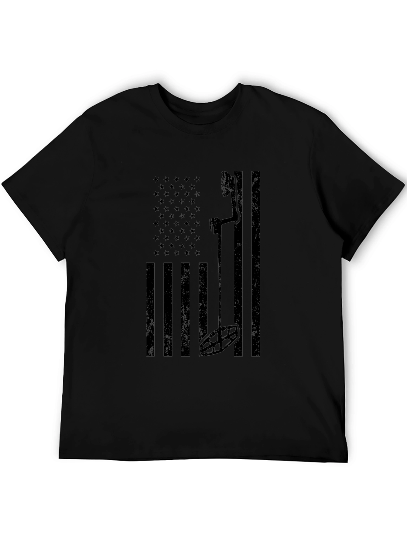 American Flag Bow Hunter T-Shirt - Black