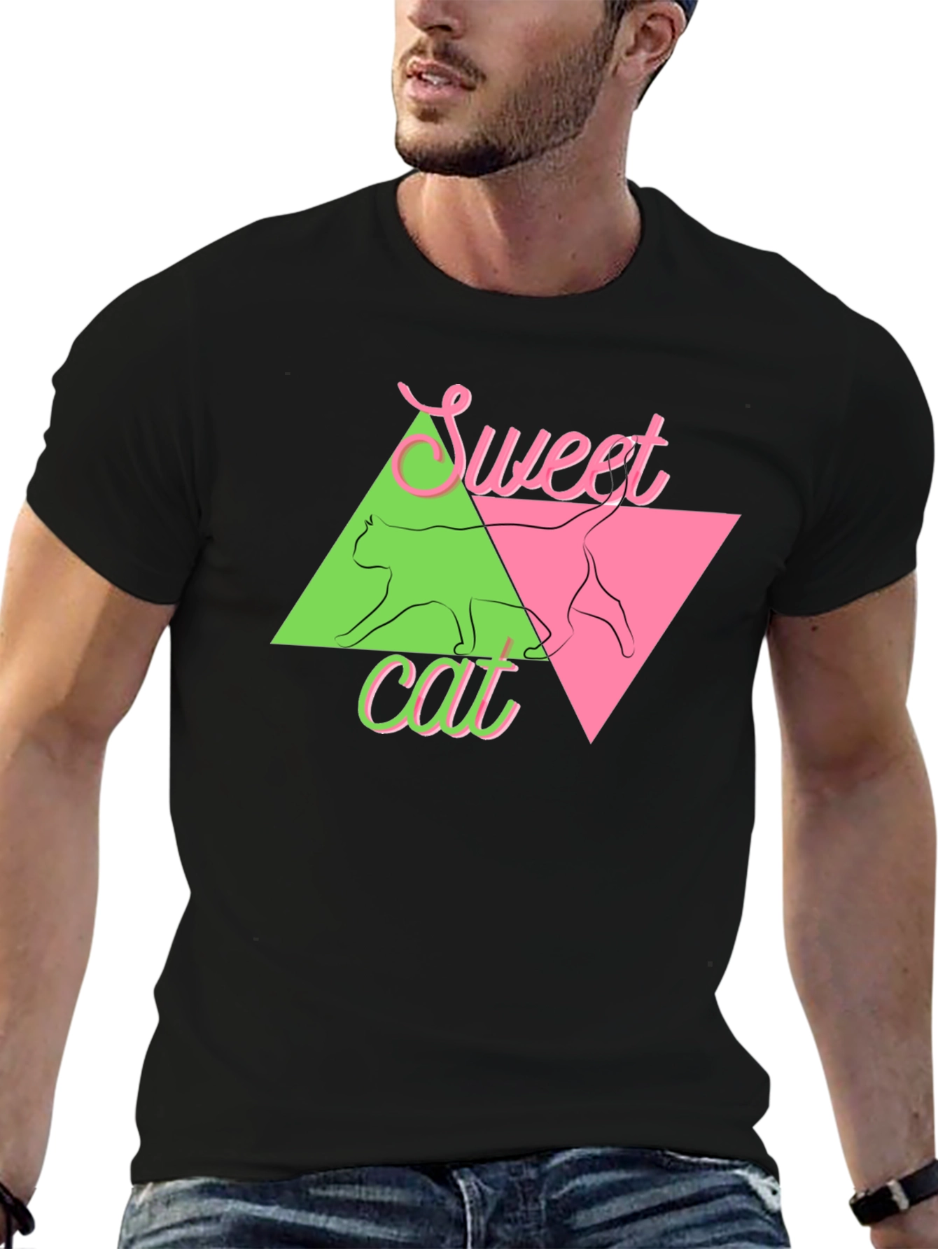Sweet Cat T-Shirt - Trendy Graphic Tee