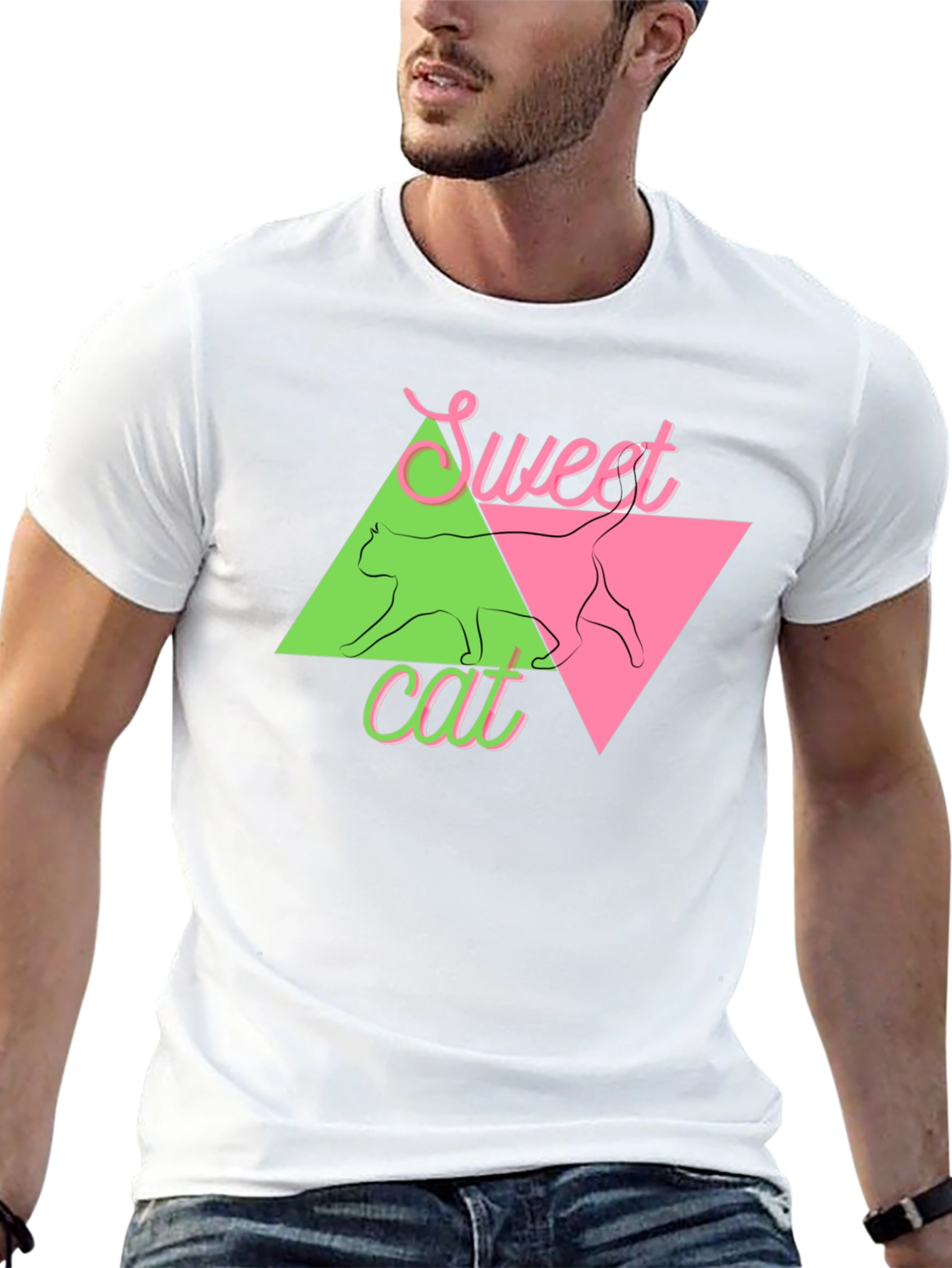 Sweet Cat T-Shirt - Trendy Graphic Tee