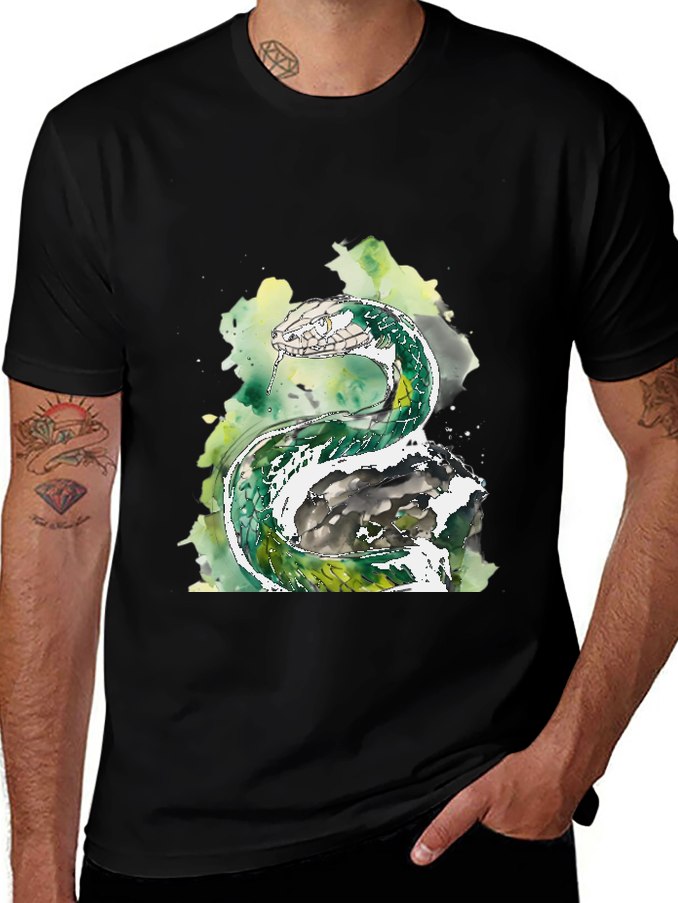 Snake Watercolor Graphic Tee