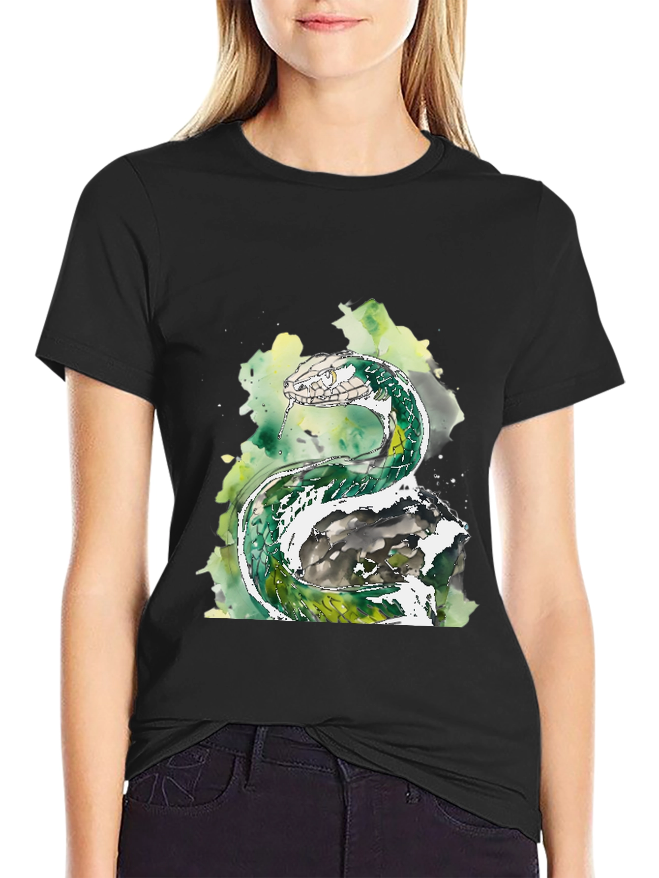 Snake Watercolor Graphic Tee