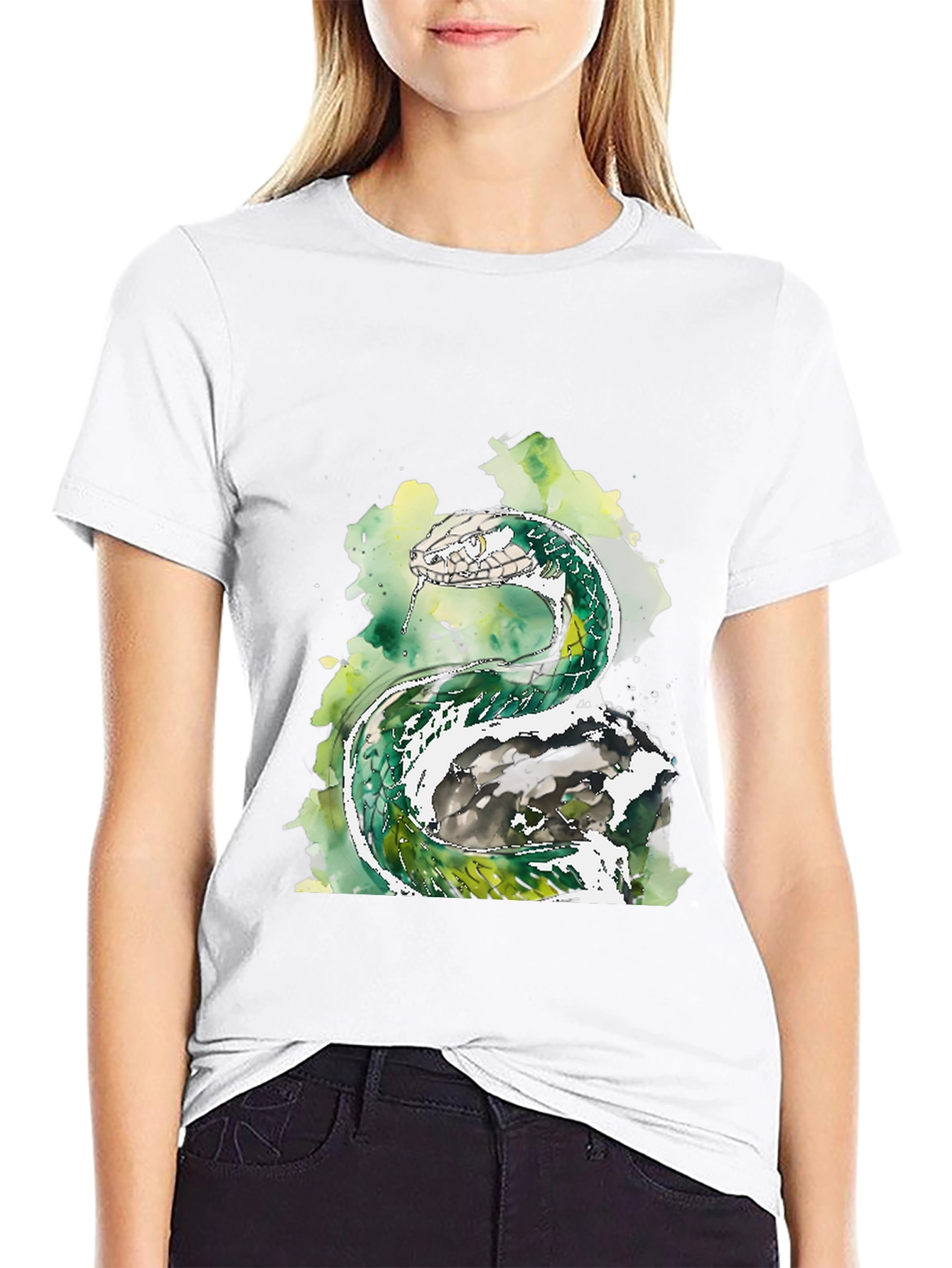 Snake Watercolor Graphic Tee