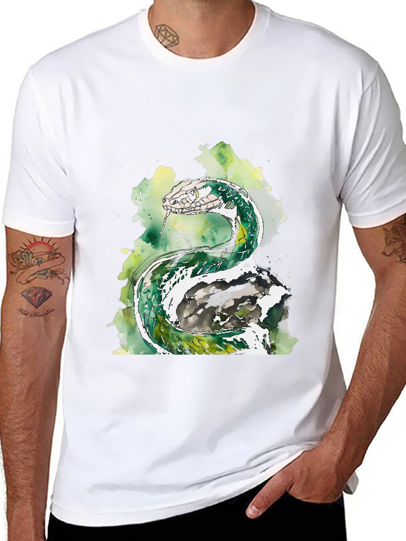 Snake Watercolor Graphic Tee