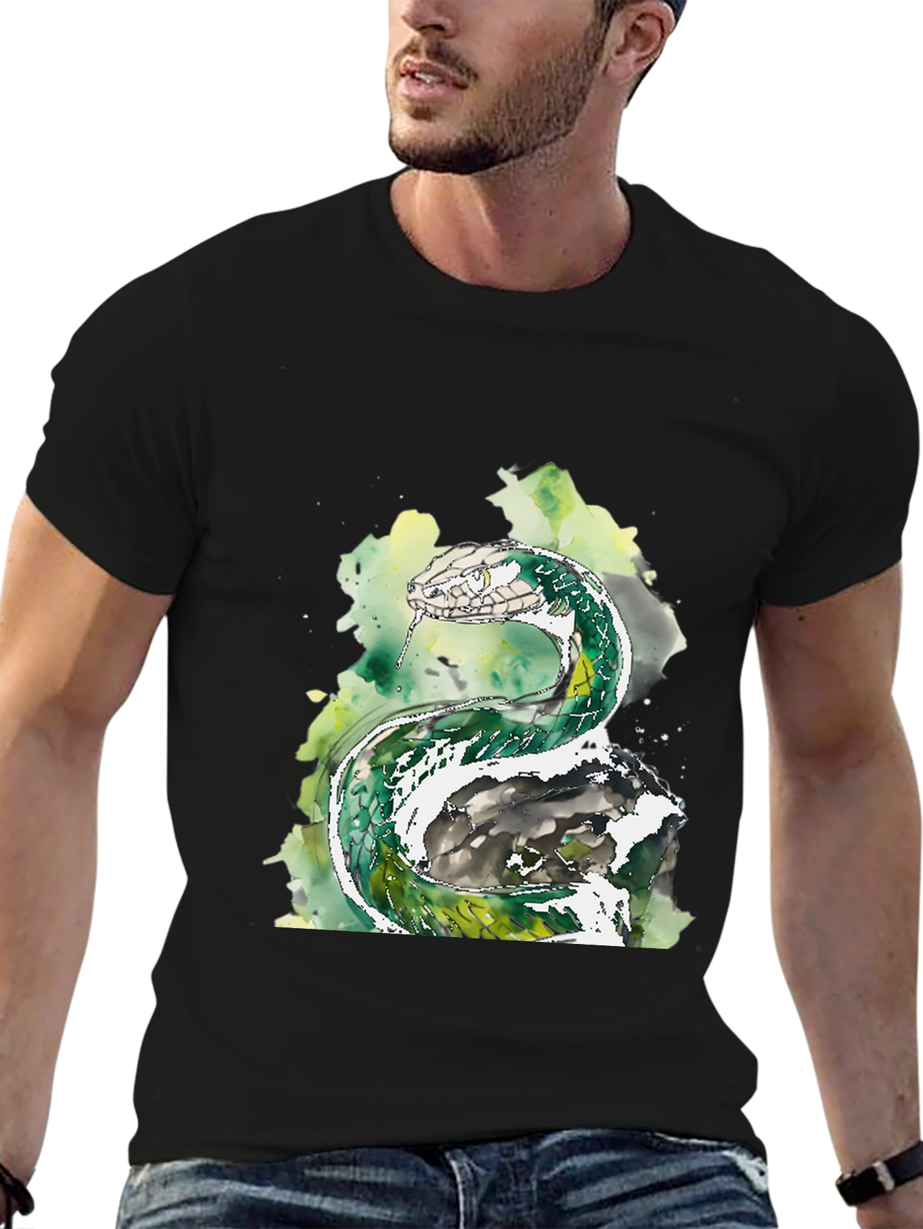Snake Watercolor Graphic Tee