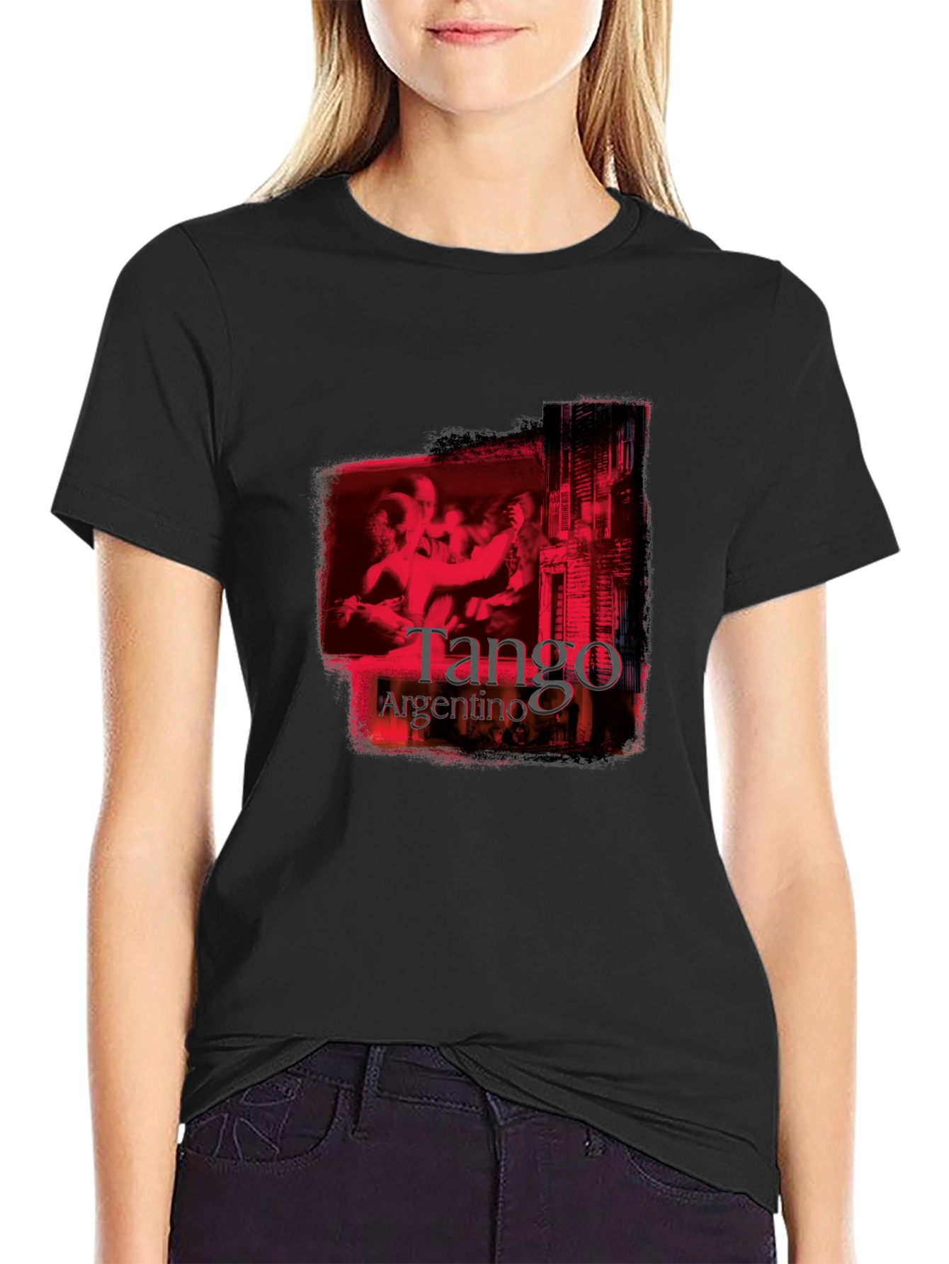 Argentine Tango Graphic Tee - Bold Black Shirt