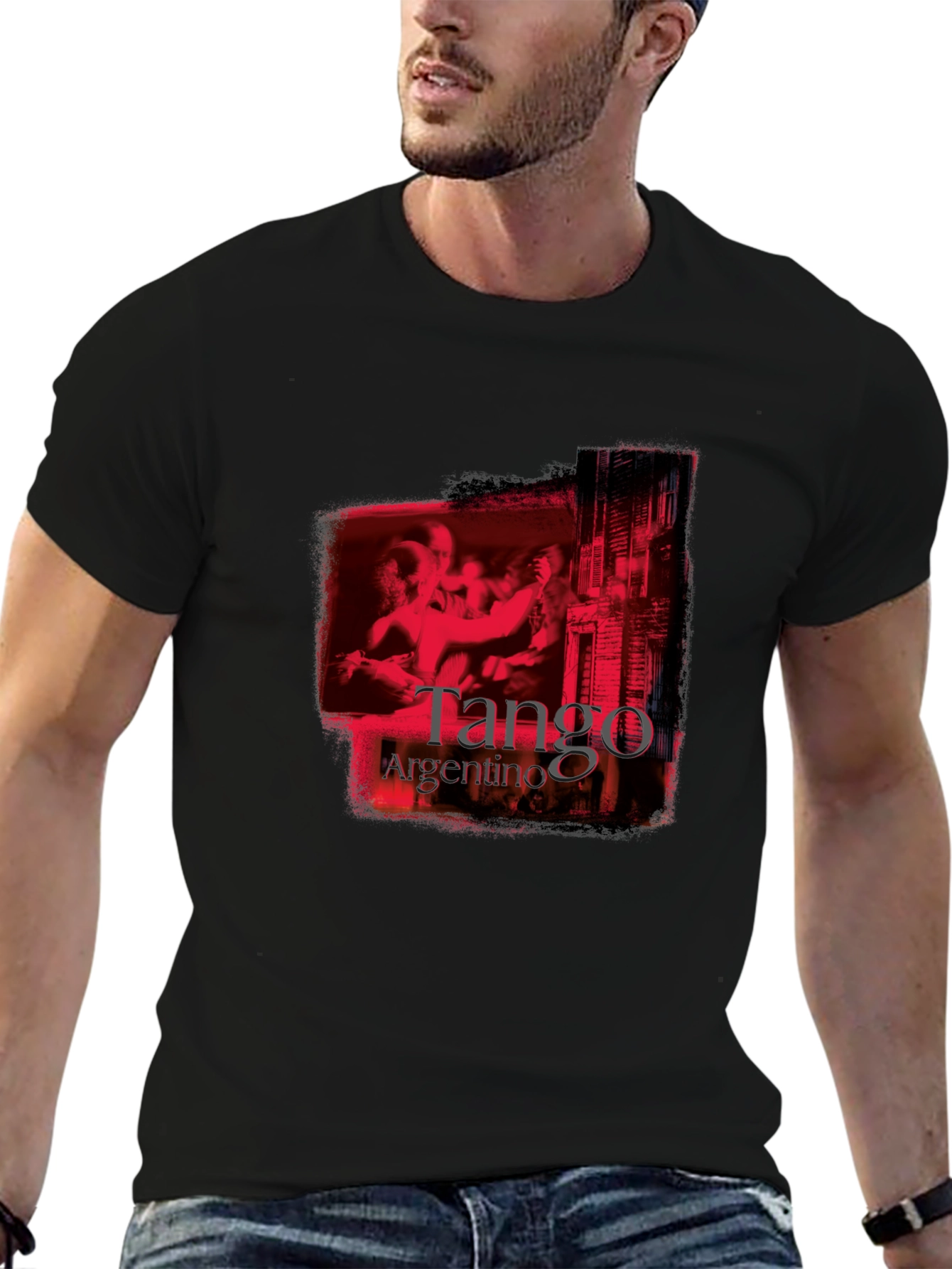 Argentine Tango Graphic Tee - Bold Black Shirt