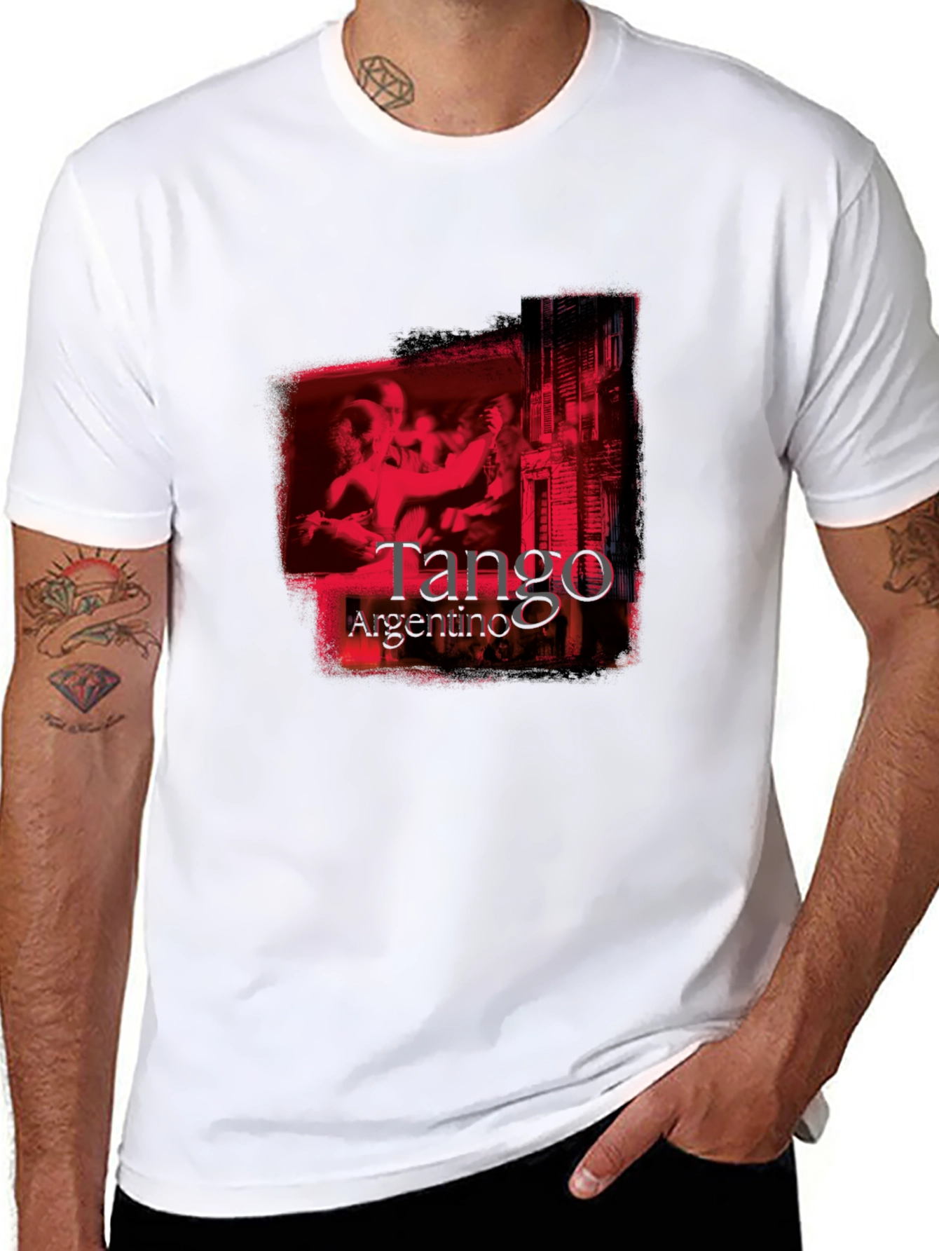 Argentine Tango Graphic Tee - Bold Black Shirt