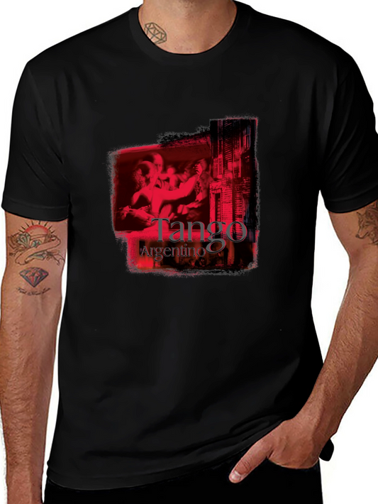 Argentine Tango Graphic Tee - Bold Black Shirt