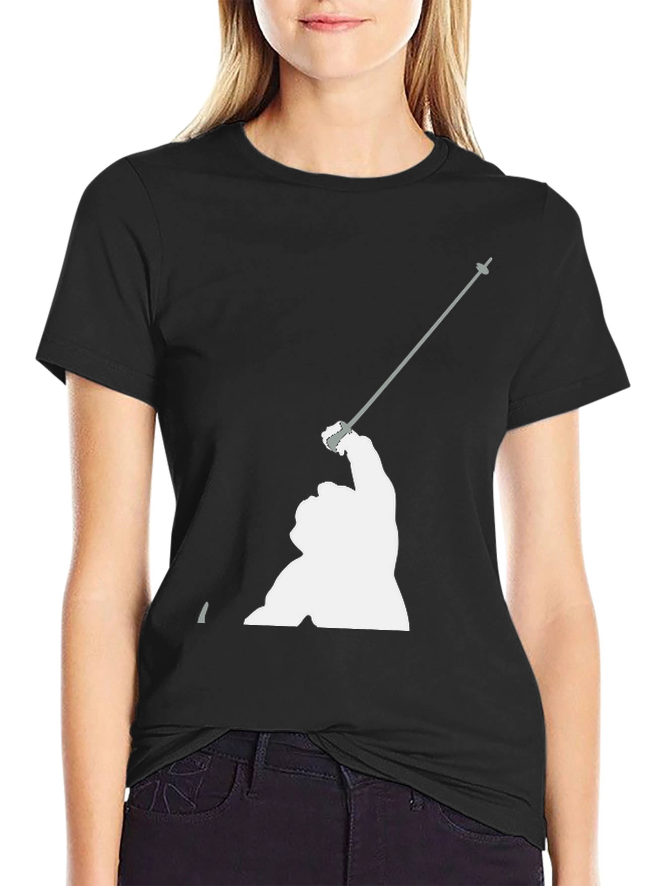 Fencing Graphic T-Shirt - Sporty Black Tee