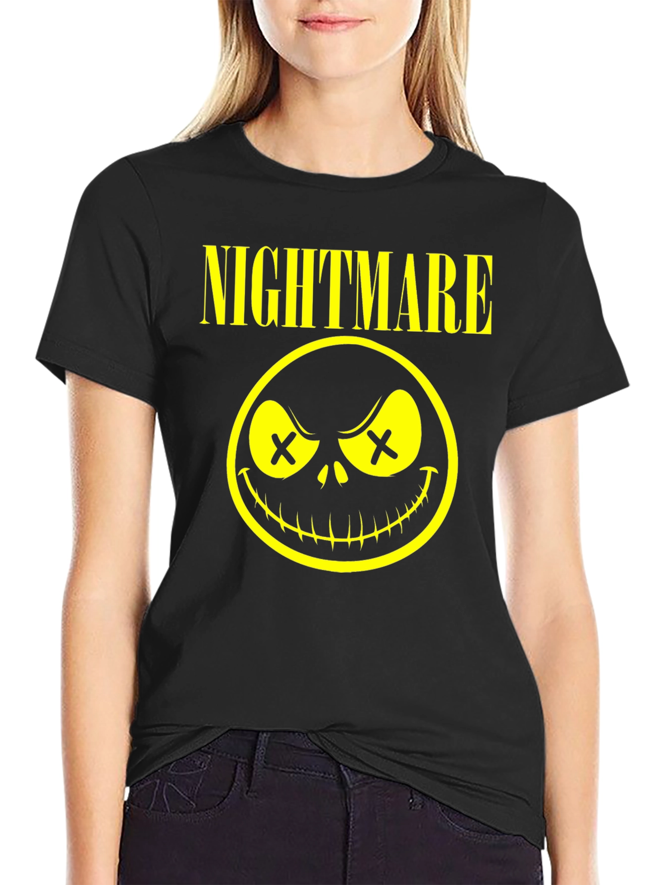 Nightmare Graphic T-Shirt - Black Cotton Tee