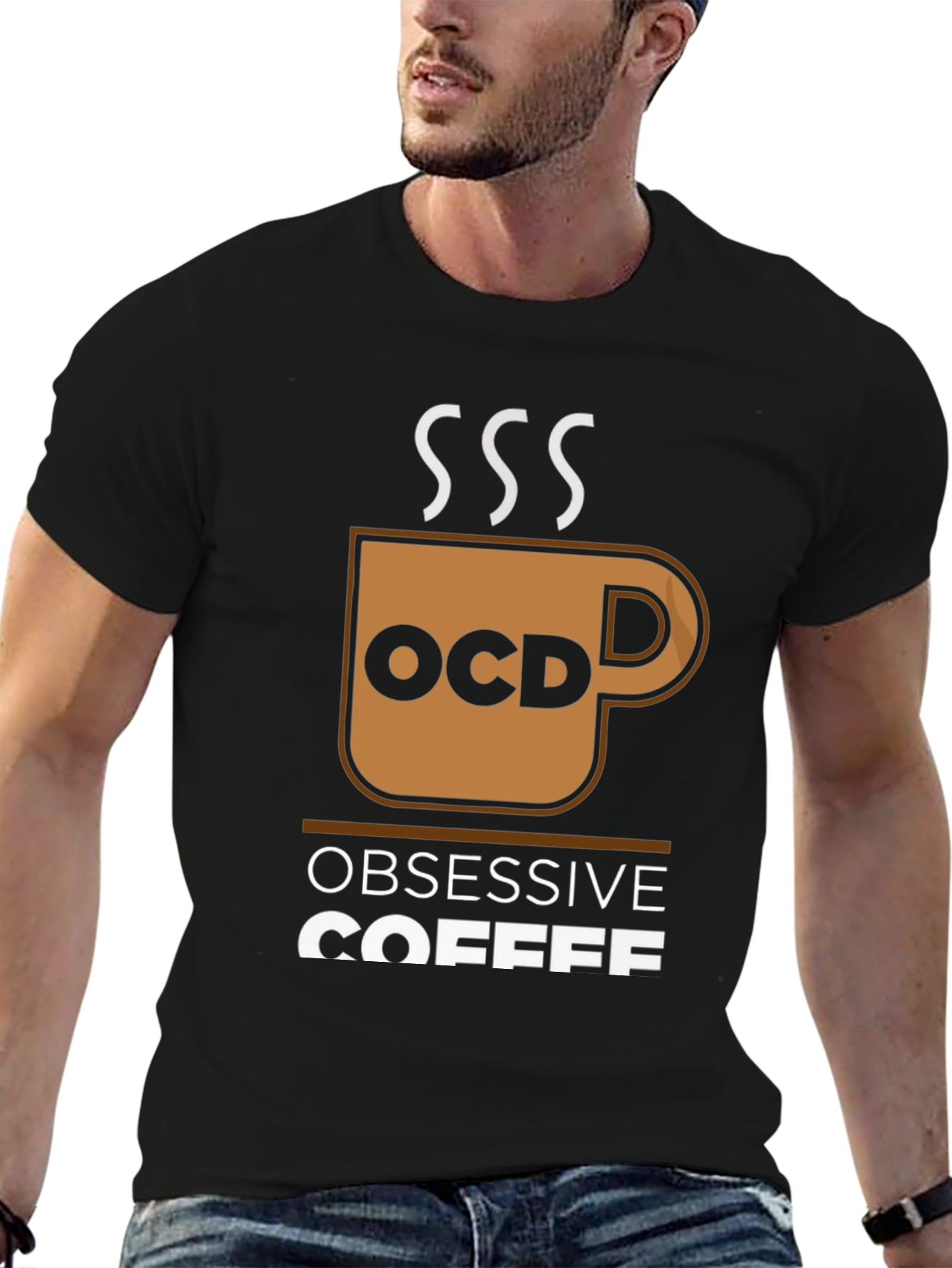 Obsessive Coffee Disorder Black T-Shirt