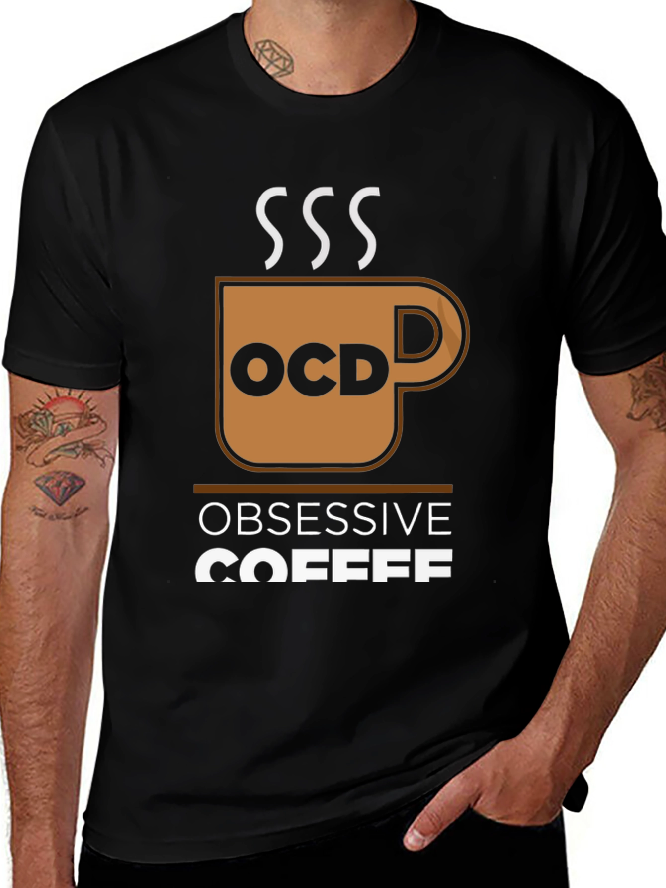 Obsessive Coffee Disorder Black T-Shirt