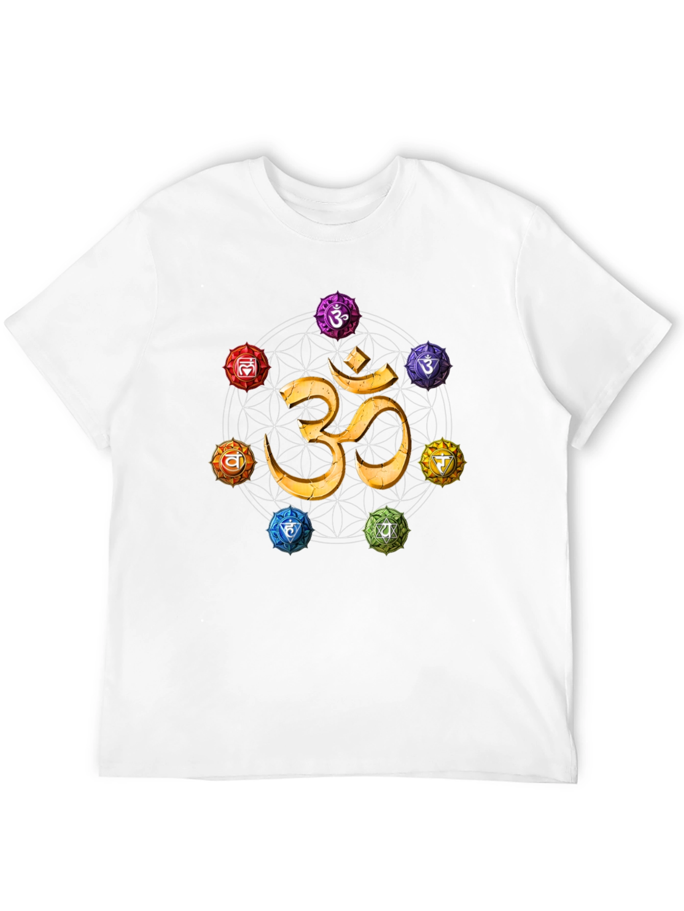 Chakra Symbol T-Shirt - Spiritual Om Design