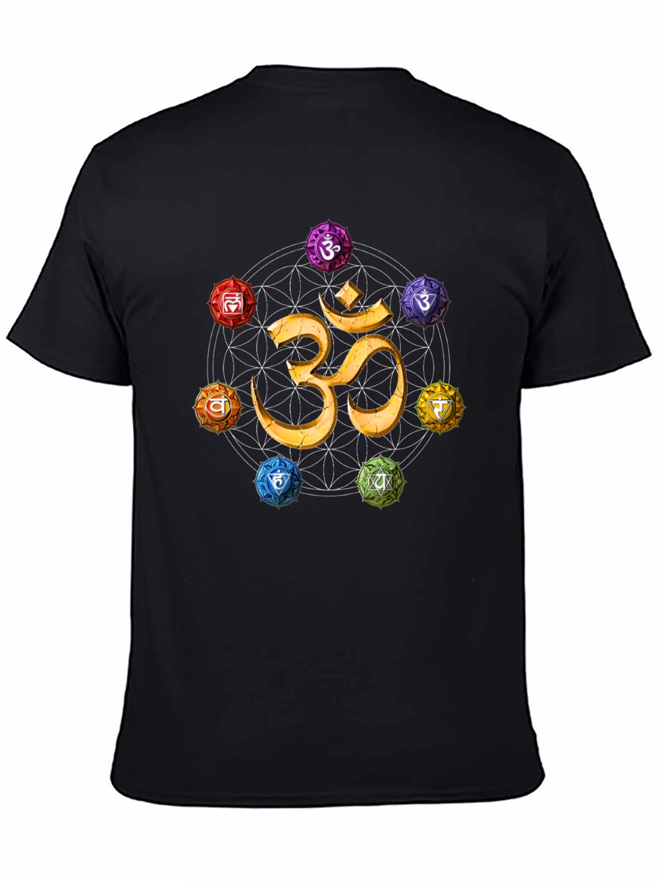 Chakra Symbol T-Shirt - Spiritual Om Design