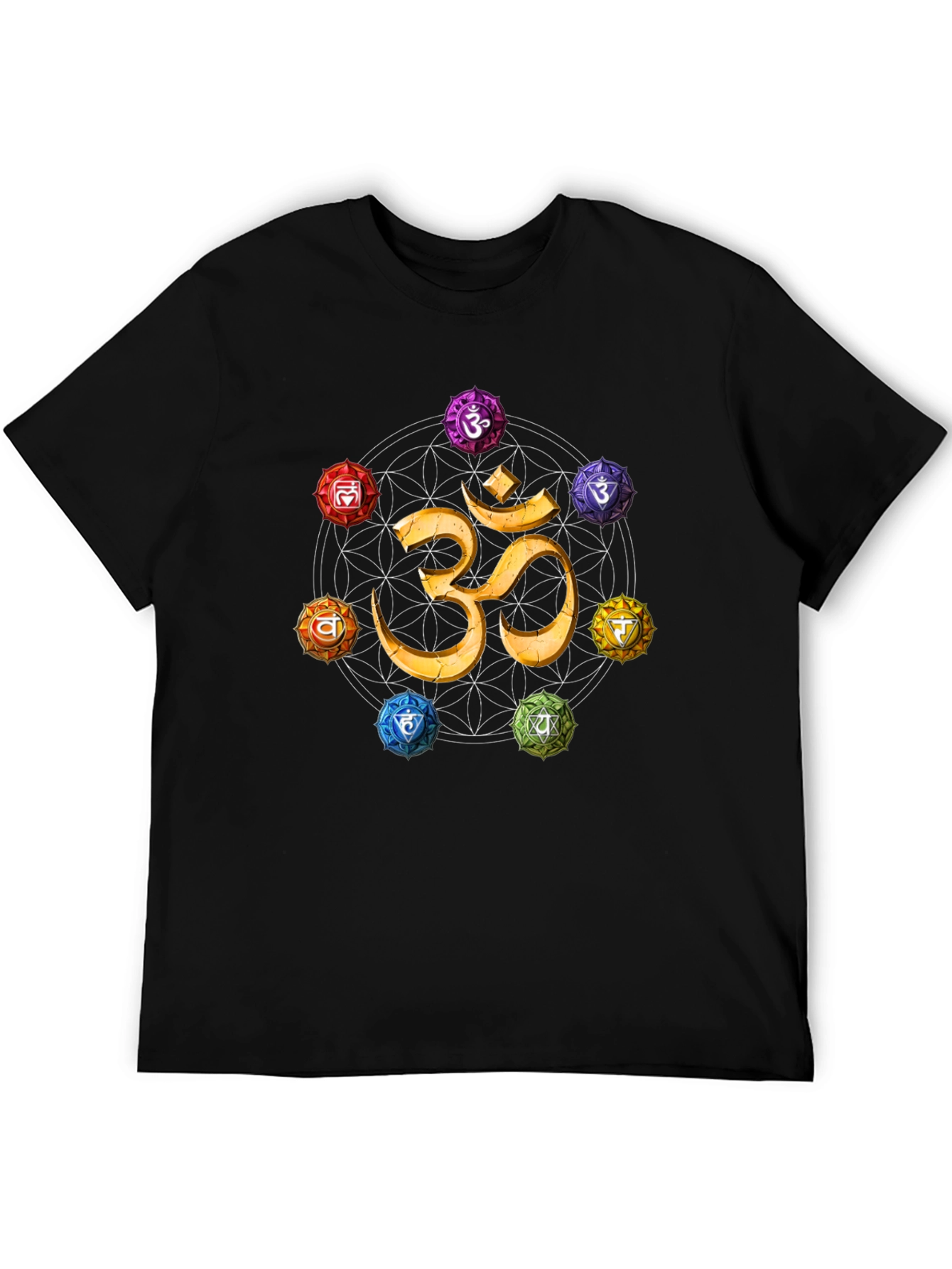 Chakra Symbol T-Shirt - Spiritual Om Design