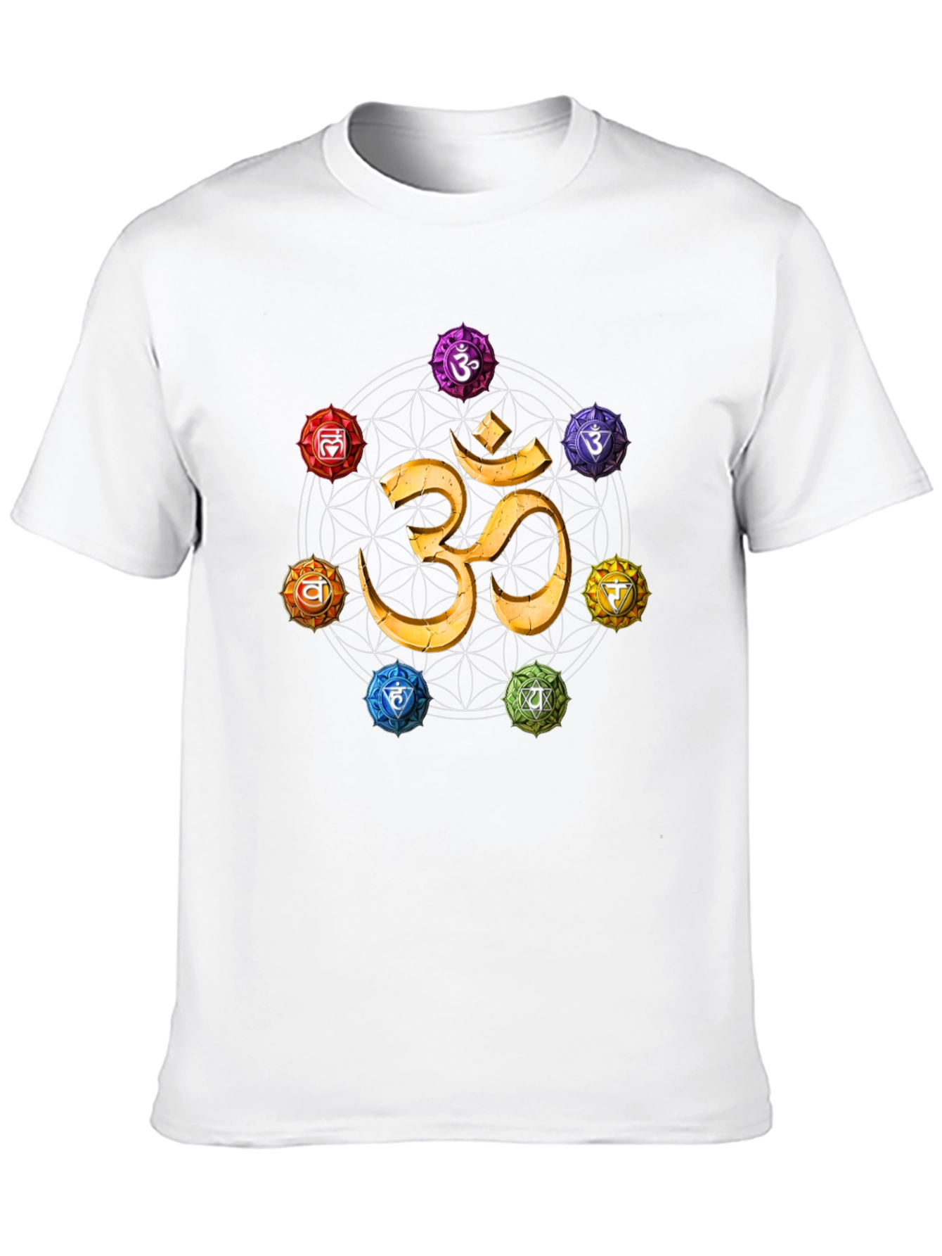 Chakra Symbol T-Shirt - Spiritual Om Design