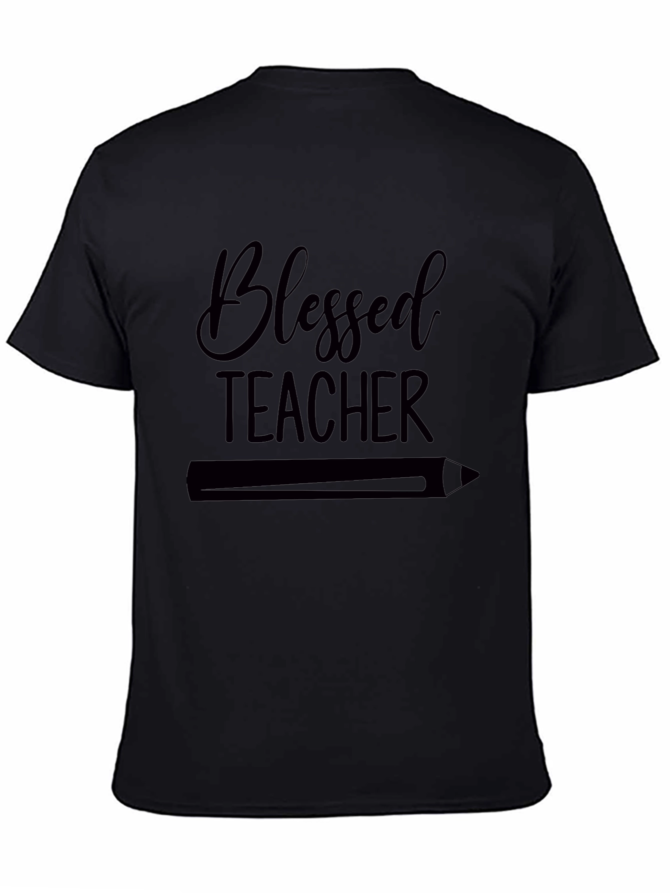 Blessed Teacher T-Shirt - Black Cotton Blend