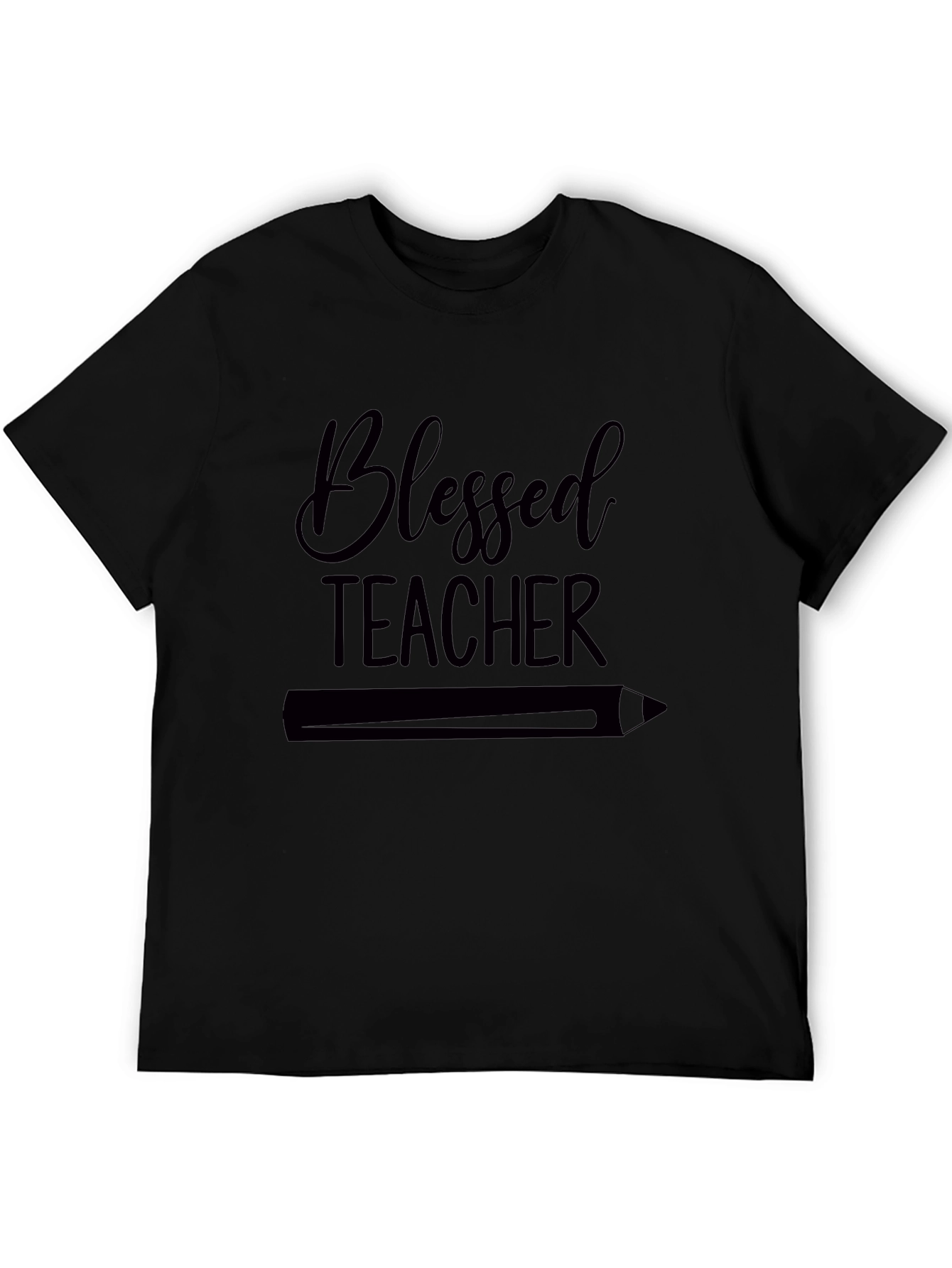 Blessed Teacher T-Shirt - Black Cotton Blend