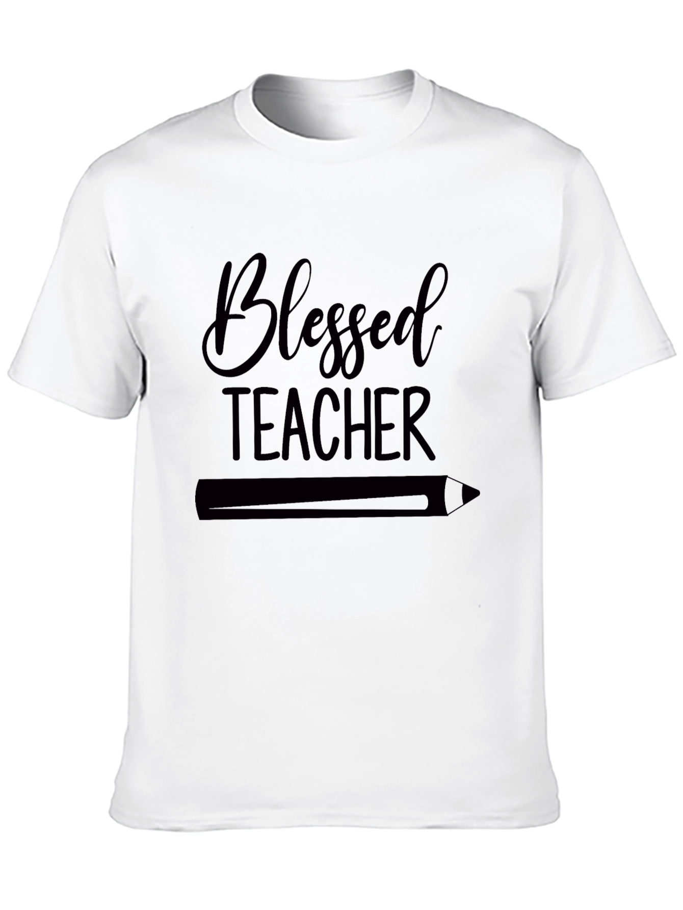 Blessed Teacher T-Shirt - Black Cotton Blend
