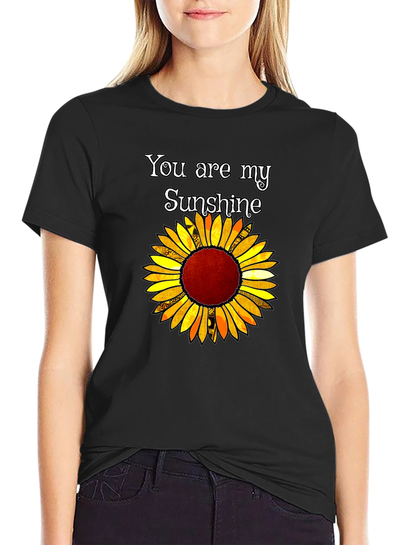 You Are My Sunshine Sunflower Graphic T-Shirt
