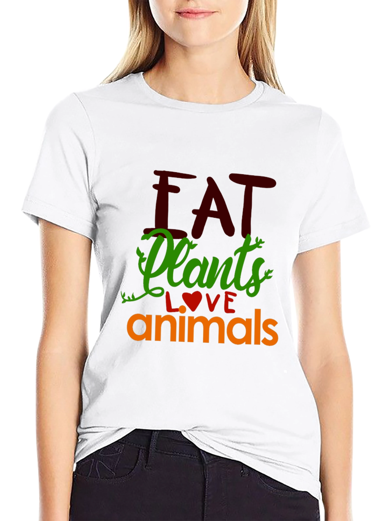 Eat Plants Love Animals Graphic Tee