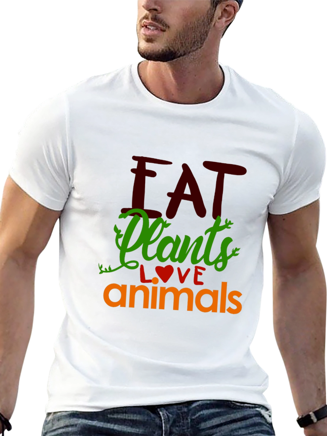 Eat Plants Love Animals Graphic Tee