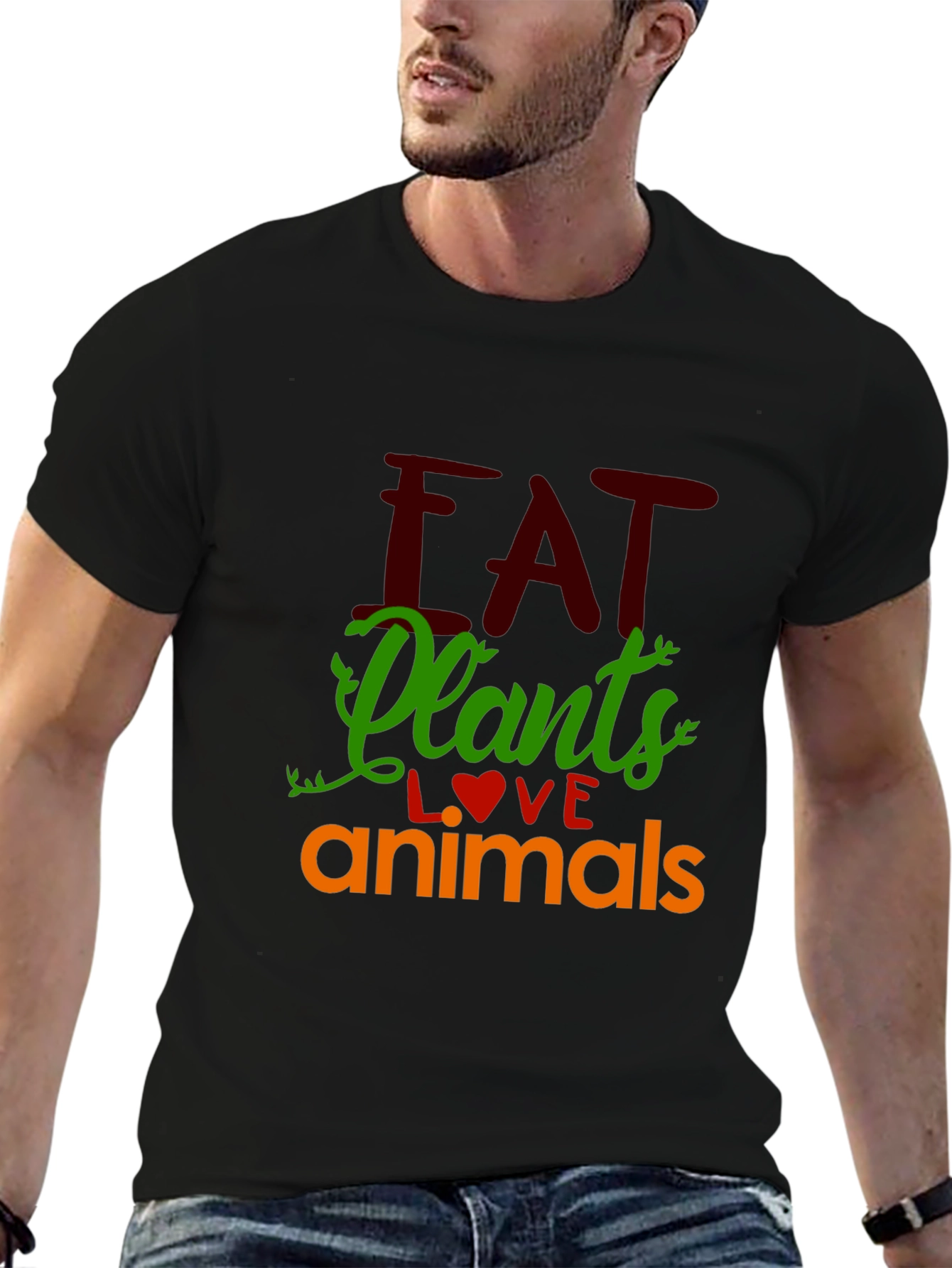 Eat Plants Love Animals Graphic Tee