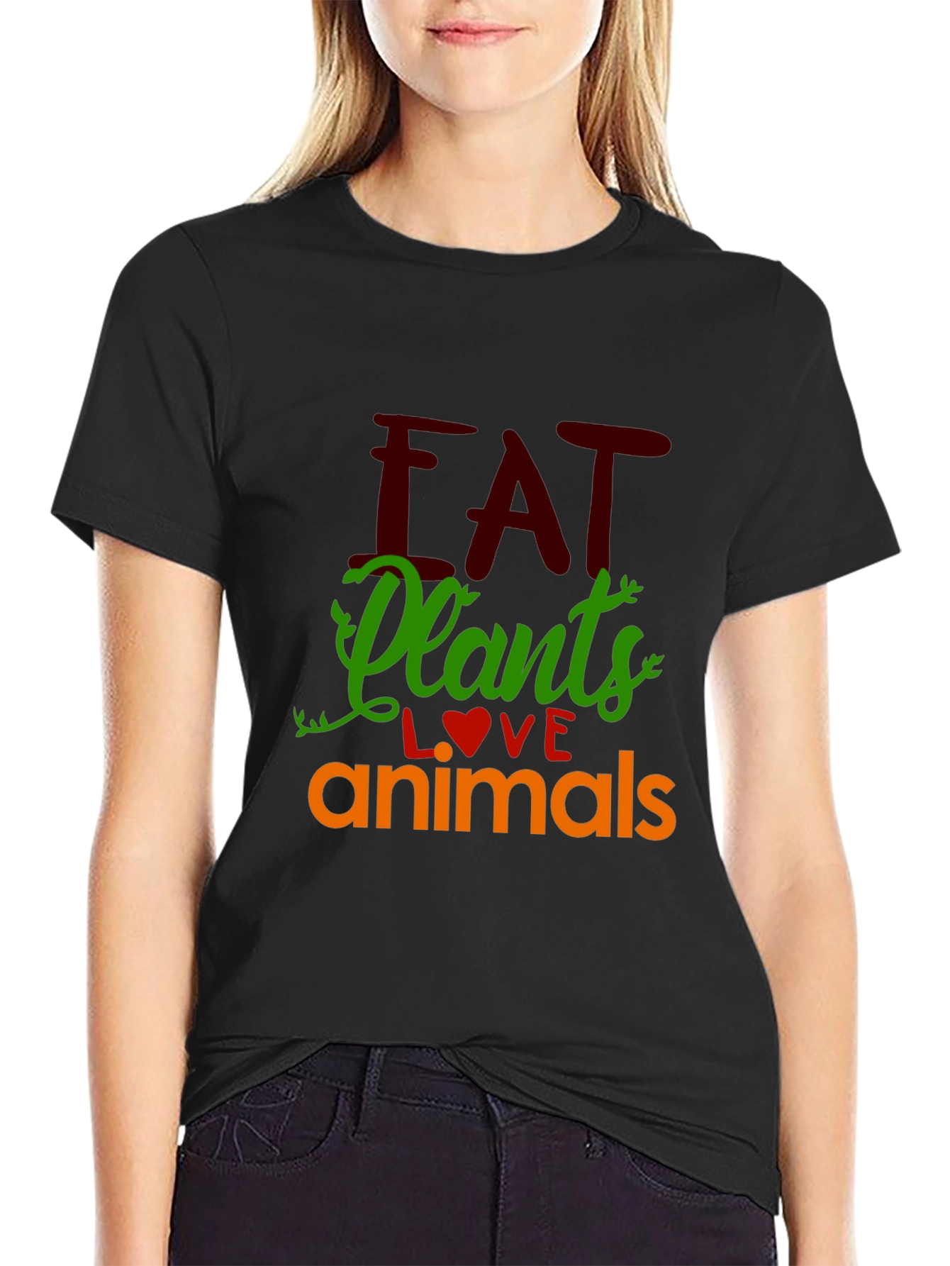 Eat Plants Love Animals Graphic Tee