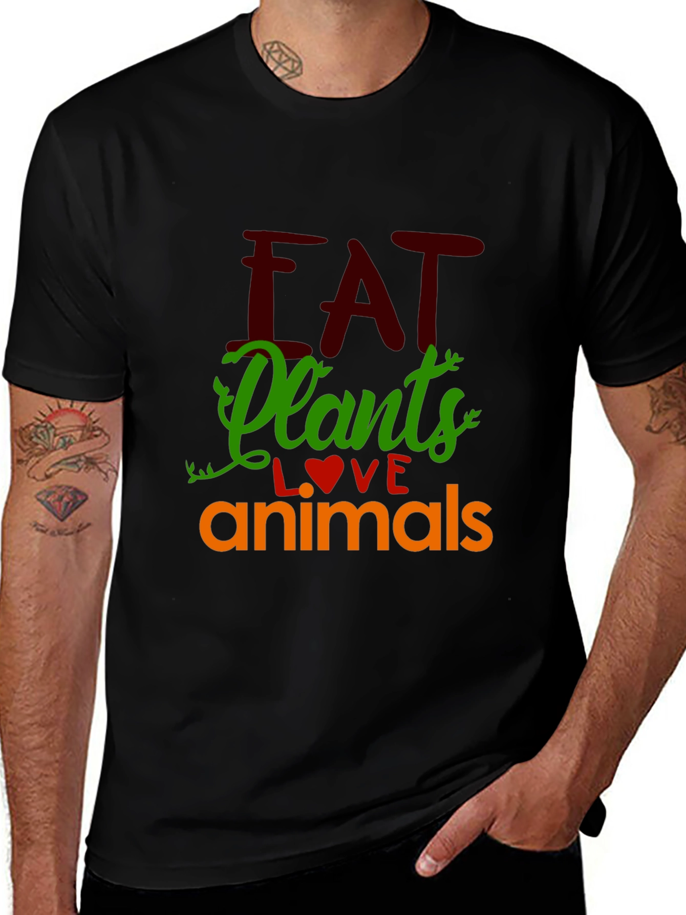 Eat Plants Love Animals Graphic Tee