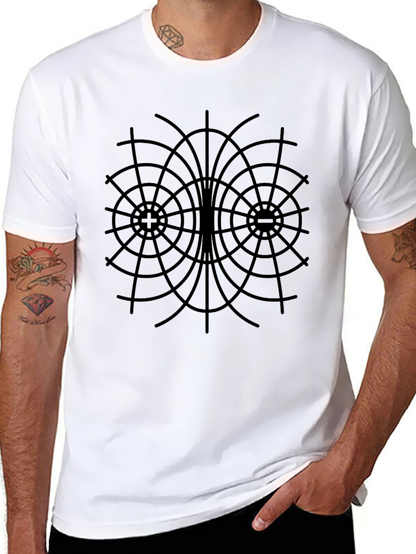 Physics Field Lines T-Shirt - Science Tee