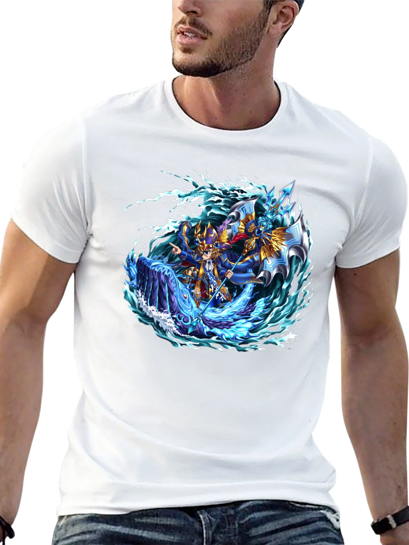 Yu-Gi-Oh! T-Shirt - Dark Magician of Chaos Water Graphic