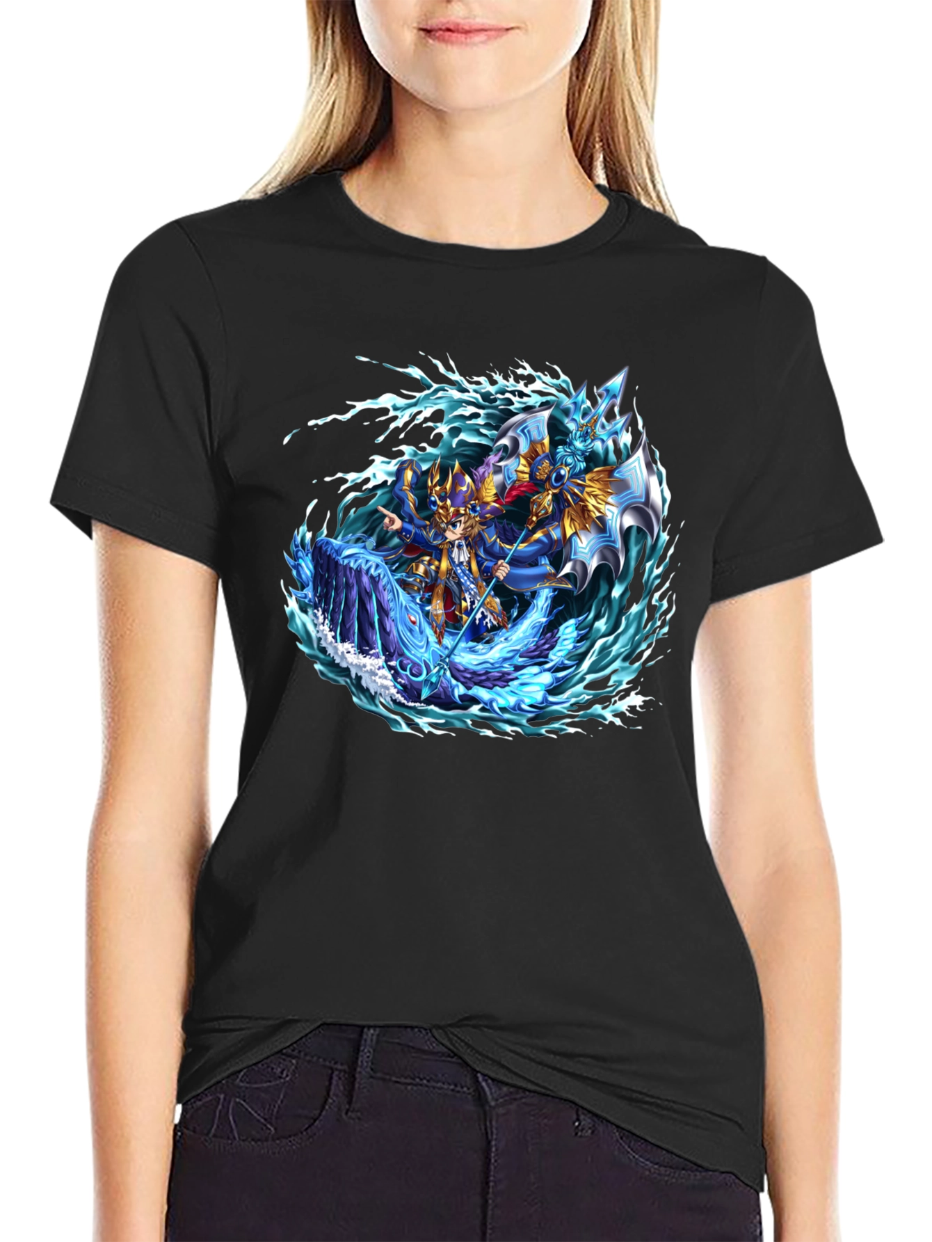 Yu-Gi-Oh! T-Shirt - Dark Magician of Chaos Water Graphic