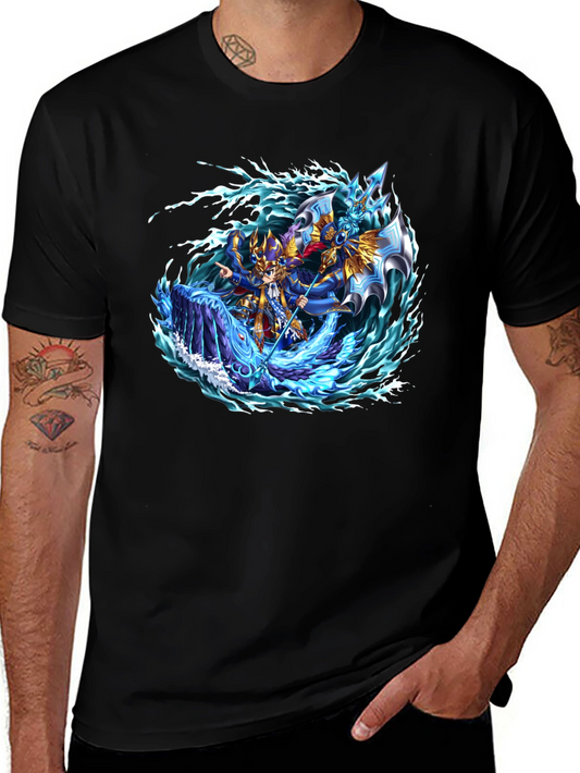 Yu-Gi-Oh! T-Shirt - Dark Magician of Chaos Water Graphic