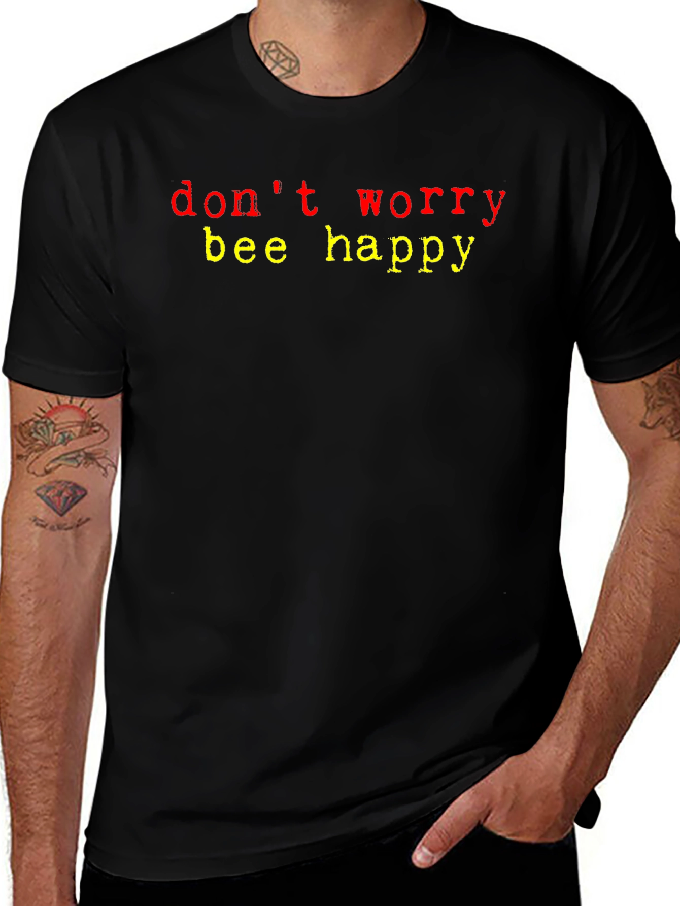 Dont Worry Bee Happy Graphic T-Shirt