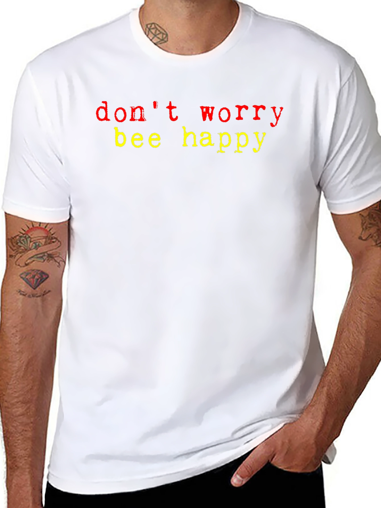 Dont Worry Bee Happy Graphic T-Shirt