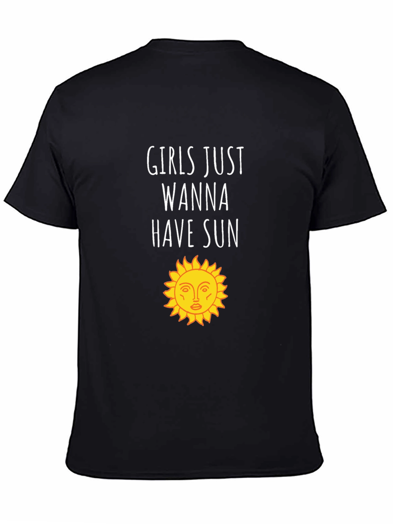Girls Just Wanna Have Sun Graphic Tee - Black