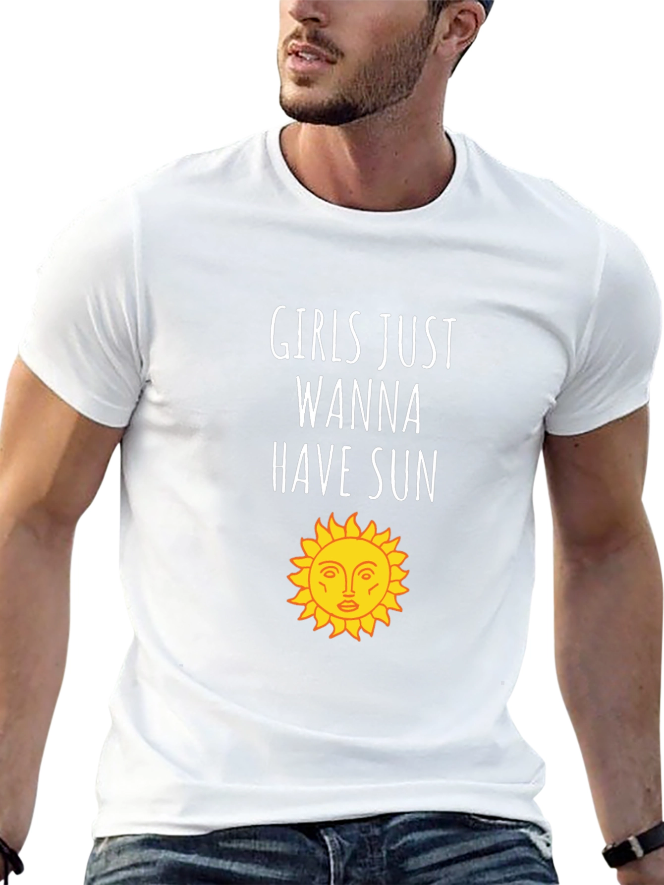 Girls Just Wanna Have Sun Graphic Tee - Black