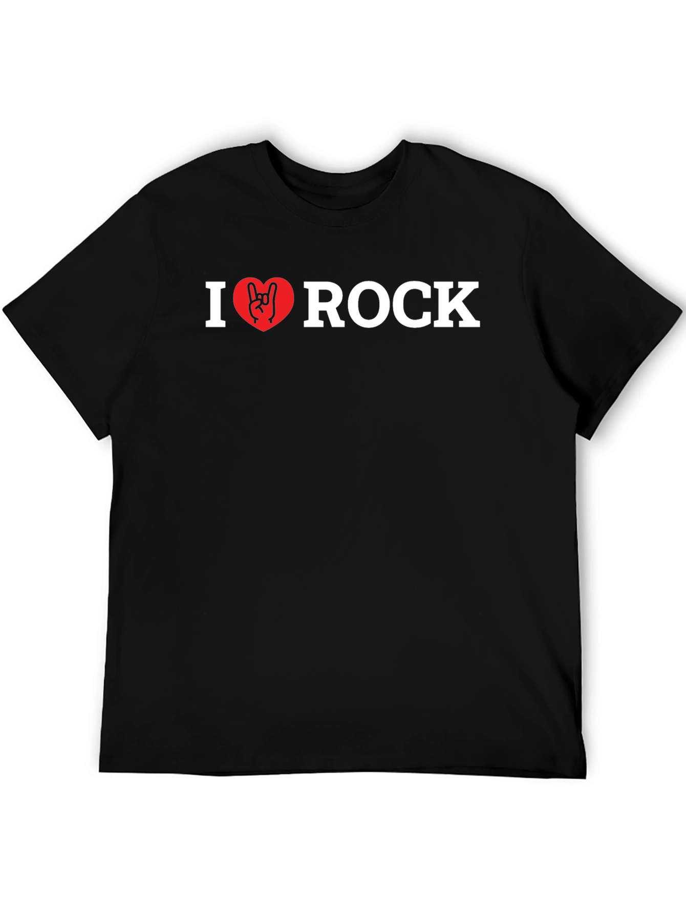 I Heart Rock Black T-Shirt