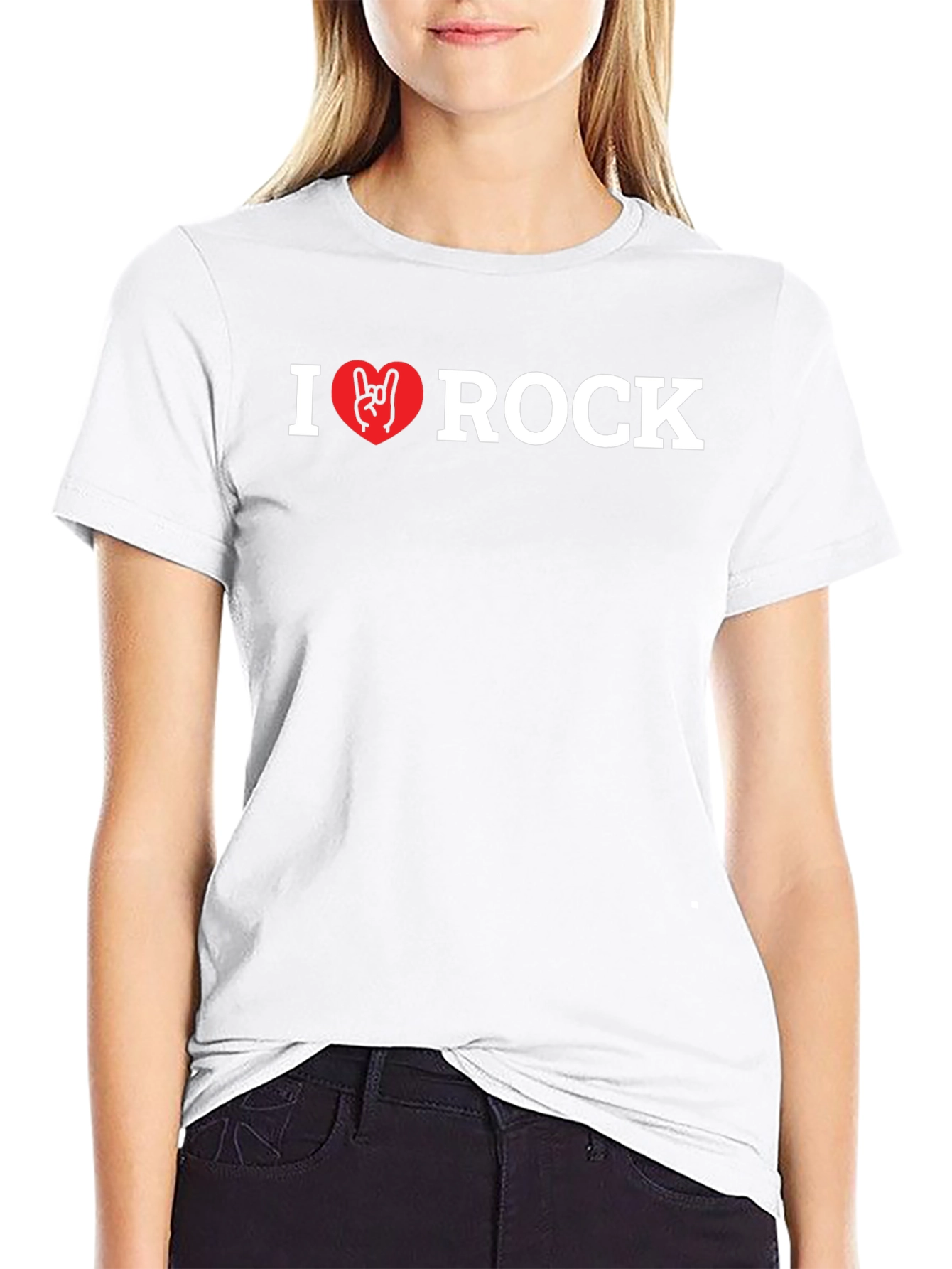 I Heart Rock Black T-Shirt