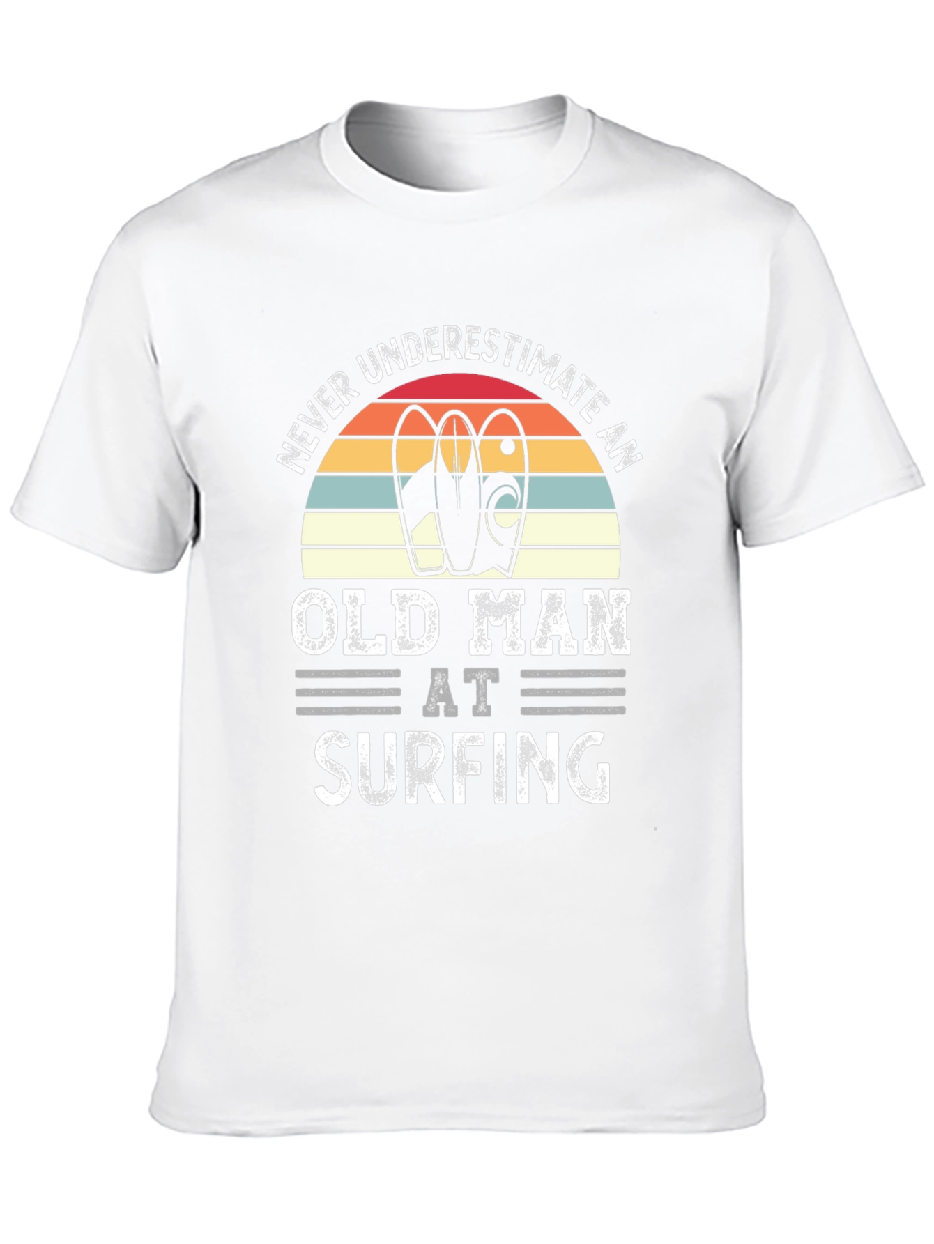 Never Underestimate Old Man Surfing T-Shirt
