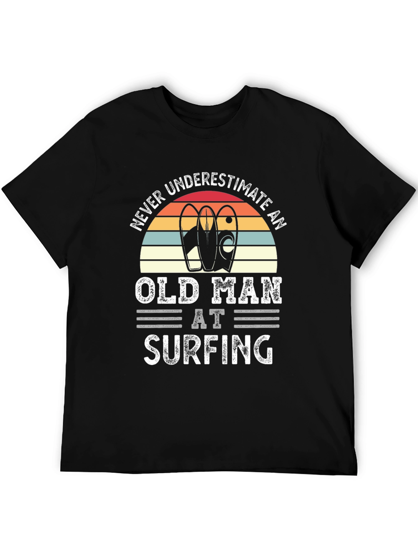 Never Underestimate Old Man Surfing T-Shirt