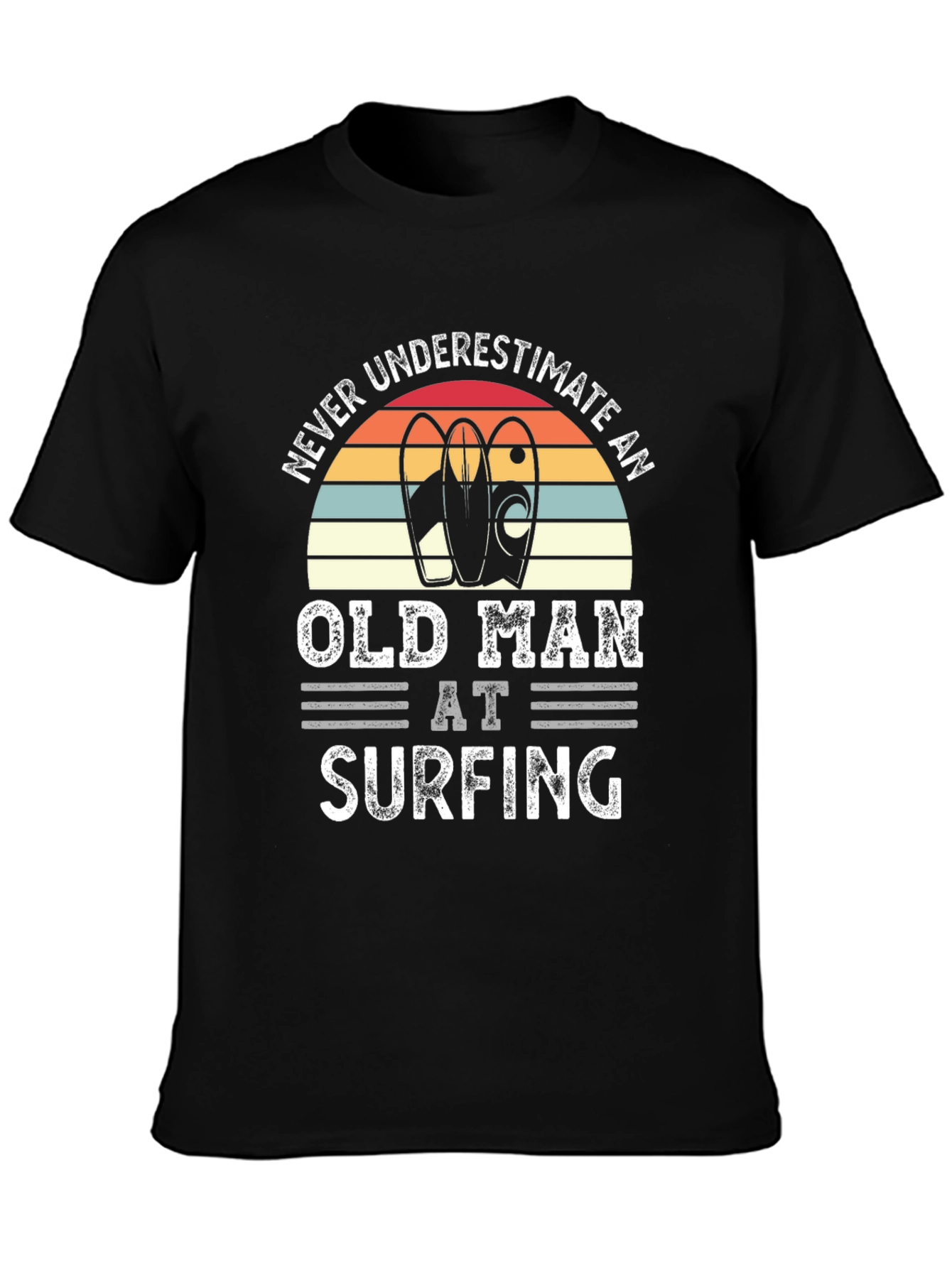 Never Underestimate Old Man Surfing T-Shirt