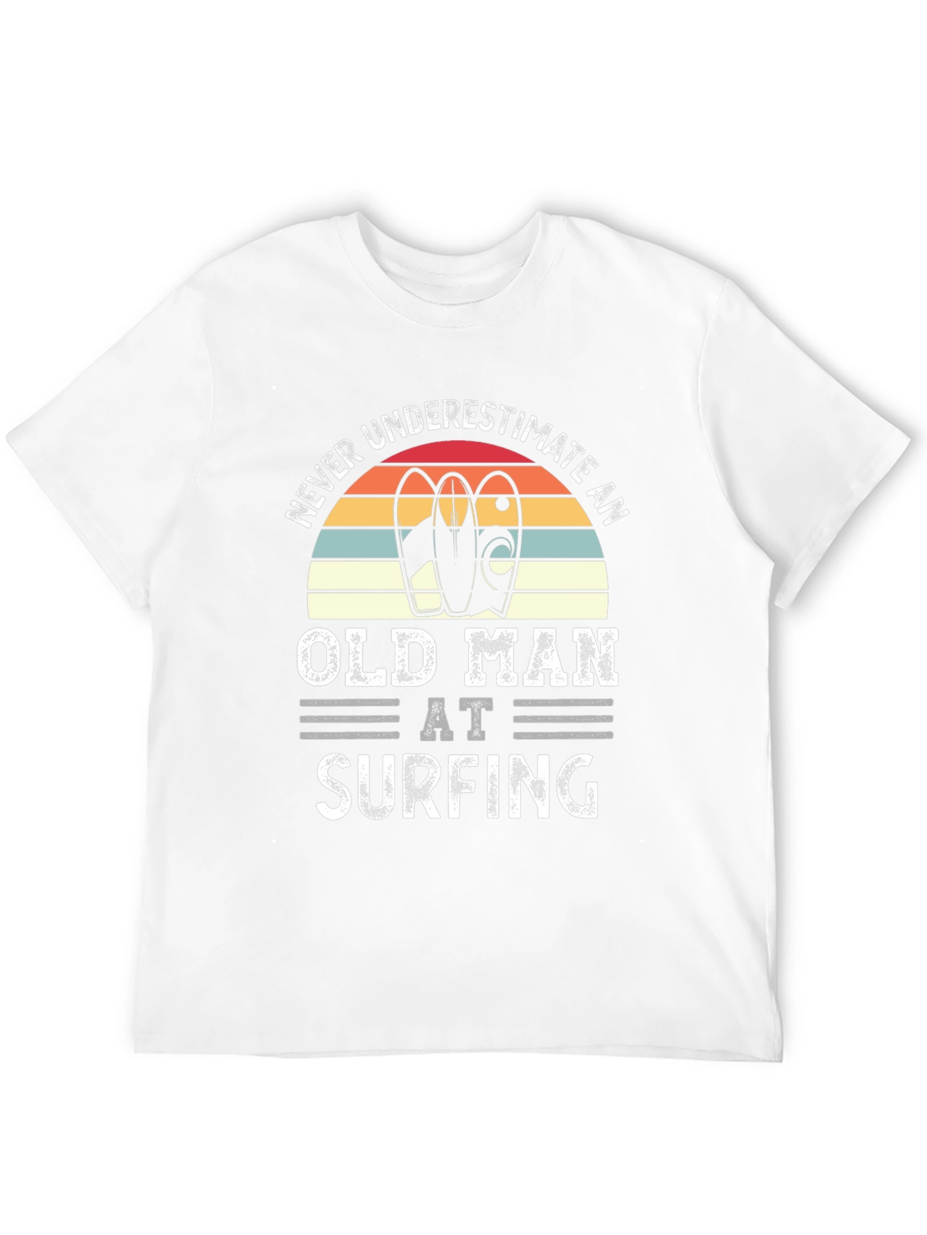 Never Underestimate Old Man Surfing T-Shirt