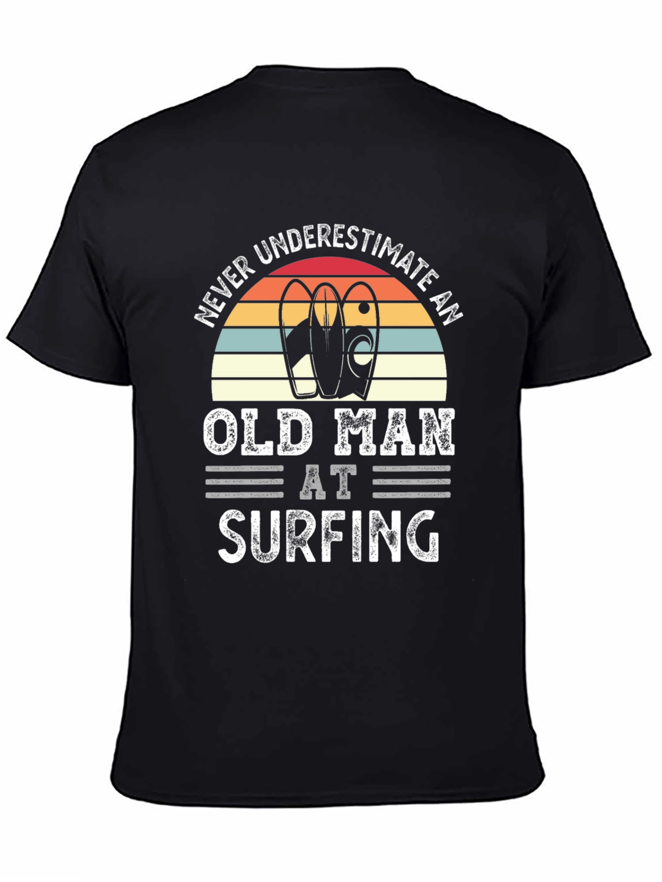 Never Underestimate Old Man Surfing T-Shirt