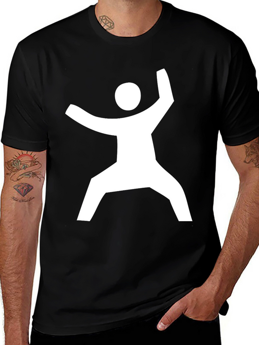 Modern Graphic Tee - Geometric Man Design
