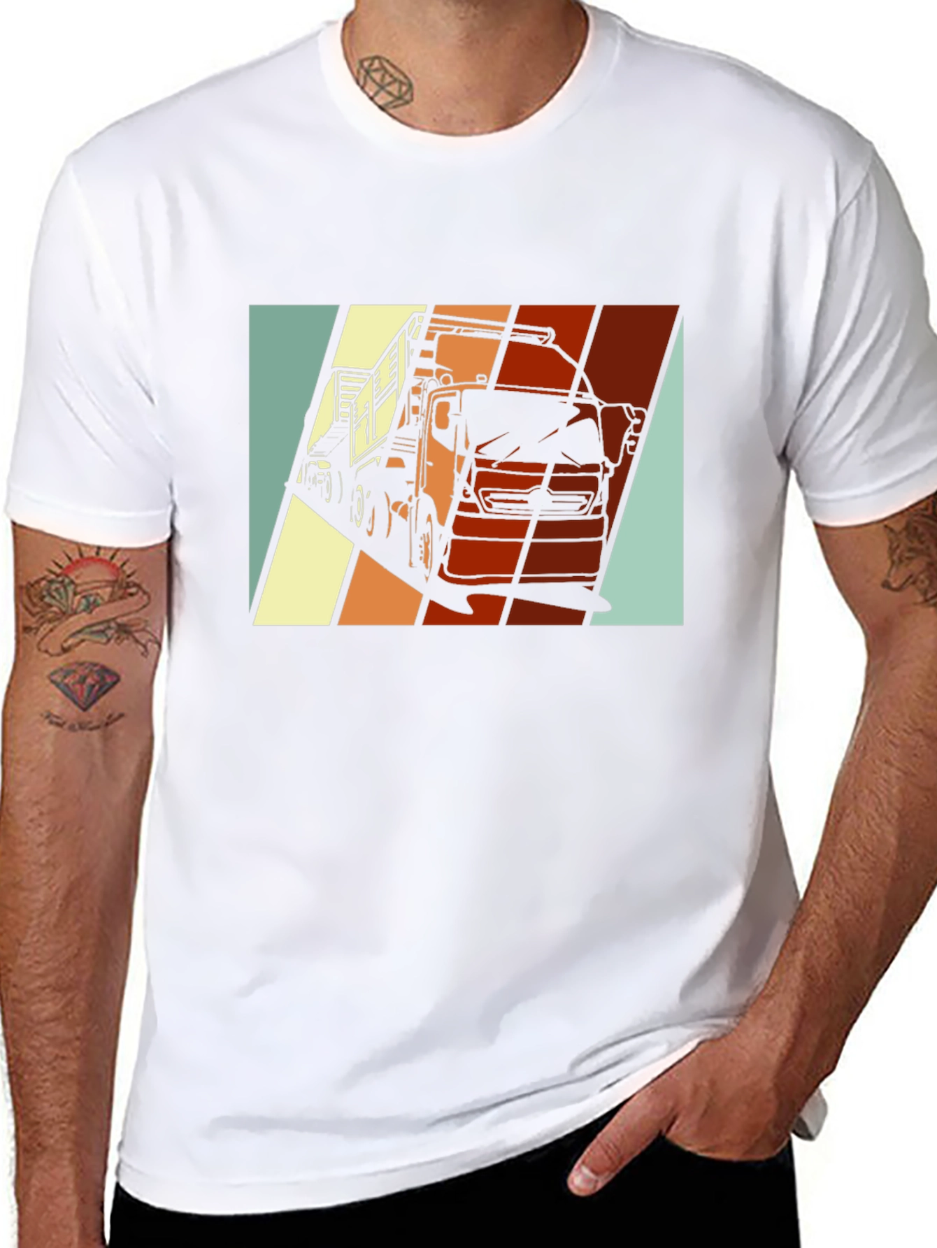 Retro Truck Graphic Tee - Classic Black