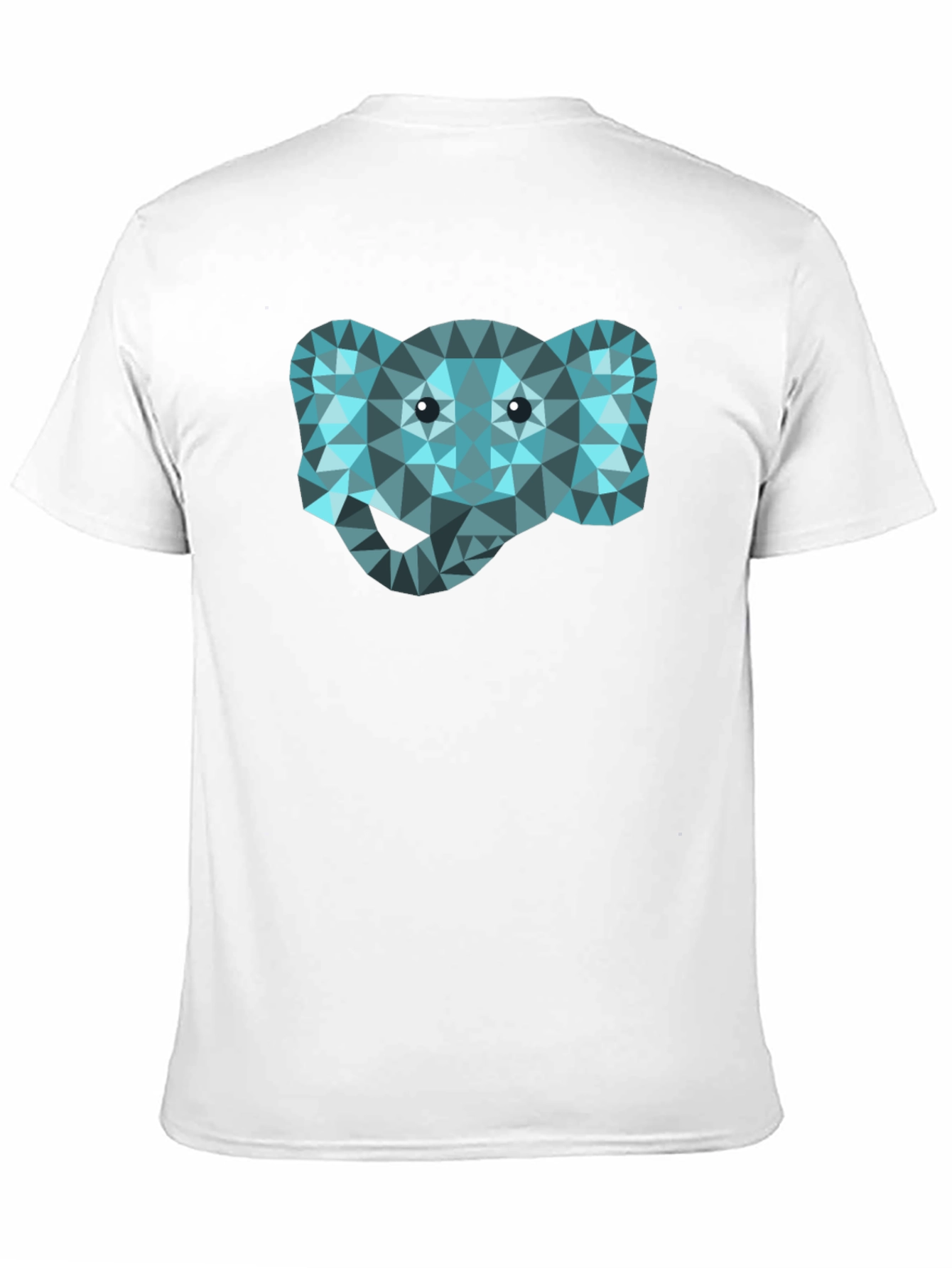 Geometric Elephant Graphic Black T-Shirt