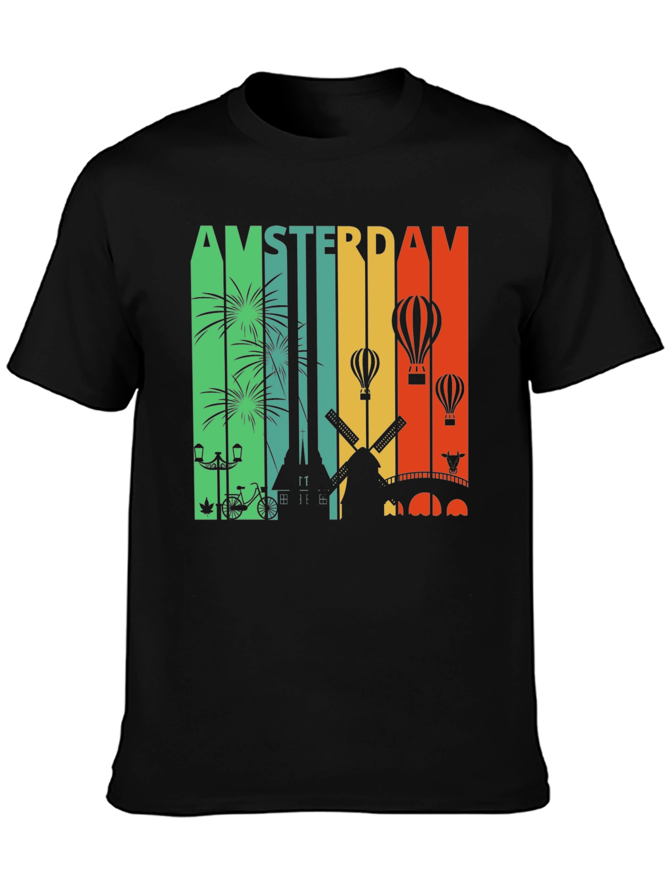 Amsterdam Cityscape Graphic Tee