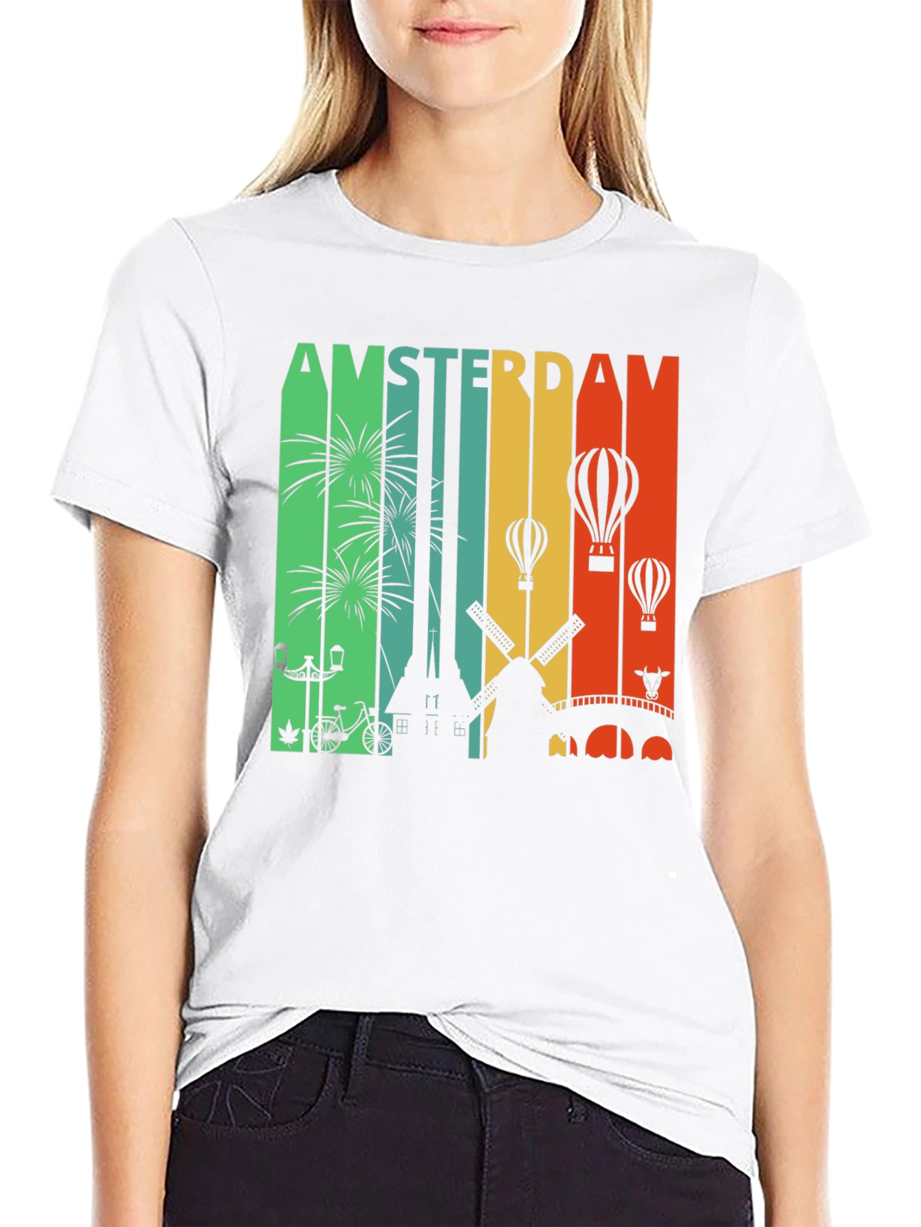 Amsterdam Cityscape Graphic Tee