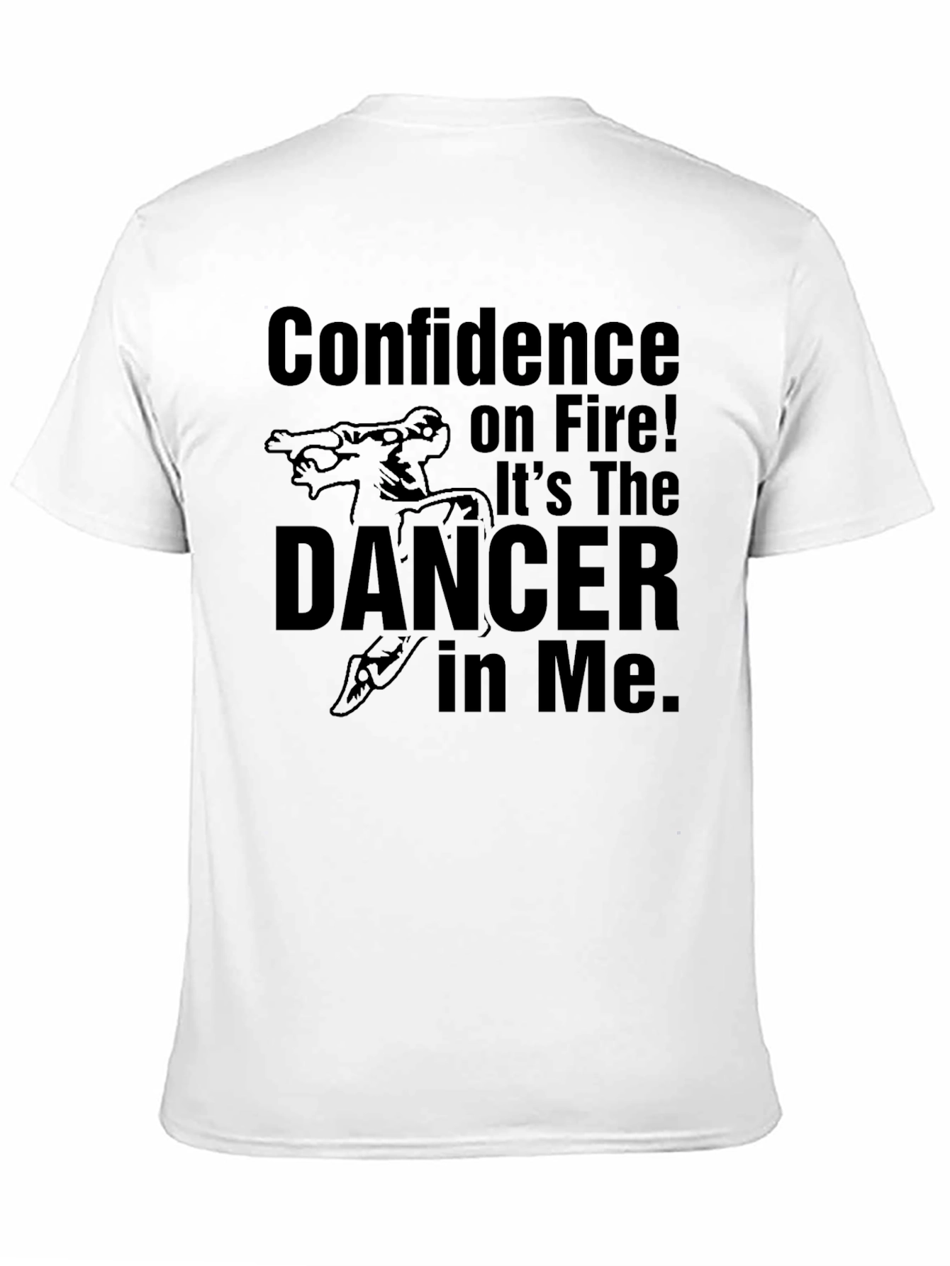 Confidence On Fire Dancer Graphic Black T-Shirt